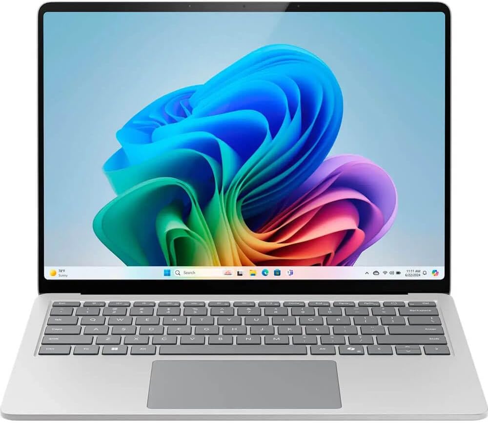 Microsoft Surface Laptop (2024), Windows 11 Copilot+ PC, 13.8" Touchscreen Display, Snapdragon X Elite (12 core), 16GB RAM, 1TB SSD Storage, Platinum