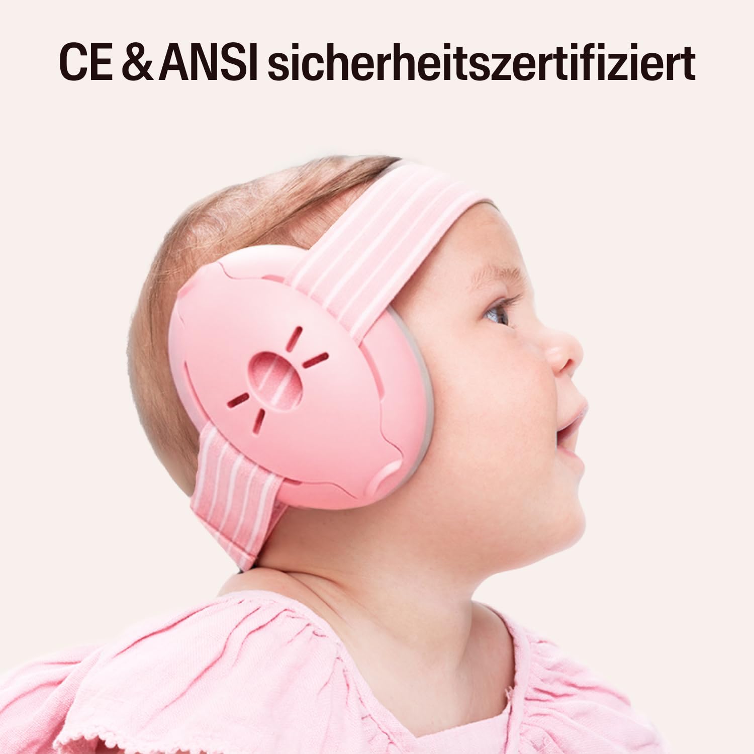 Alpine Muffy Baby Classic - Gehörschutz für Babys - Verstellbares ANTI-SLIP-Kopfband bis 48 Monate - In Deutschland auf Sicherheit getestet - Lärmschutz Kopfhörer verhindert Gehörschäden, Schwarz