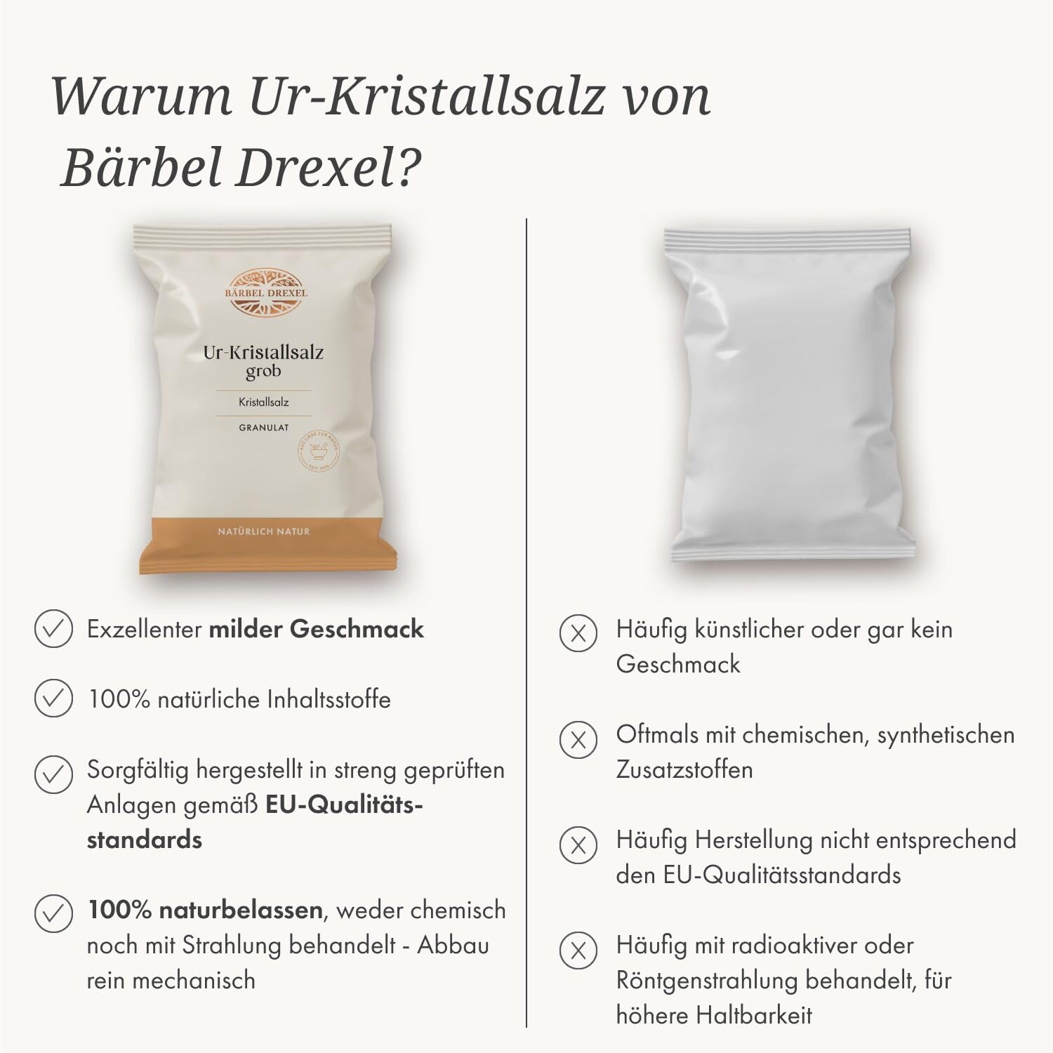 BÄRBEL DREXEL® Rosa Kristallsalz (Tiefebenen Rand Himalaya) FEIN, feines Natursalz (750g) Für Feinschmecker, 100% Veganes Speisesalz, Reines Steinsalz, Naturbelassen Unbehandelt, Ur-Salz