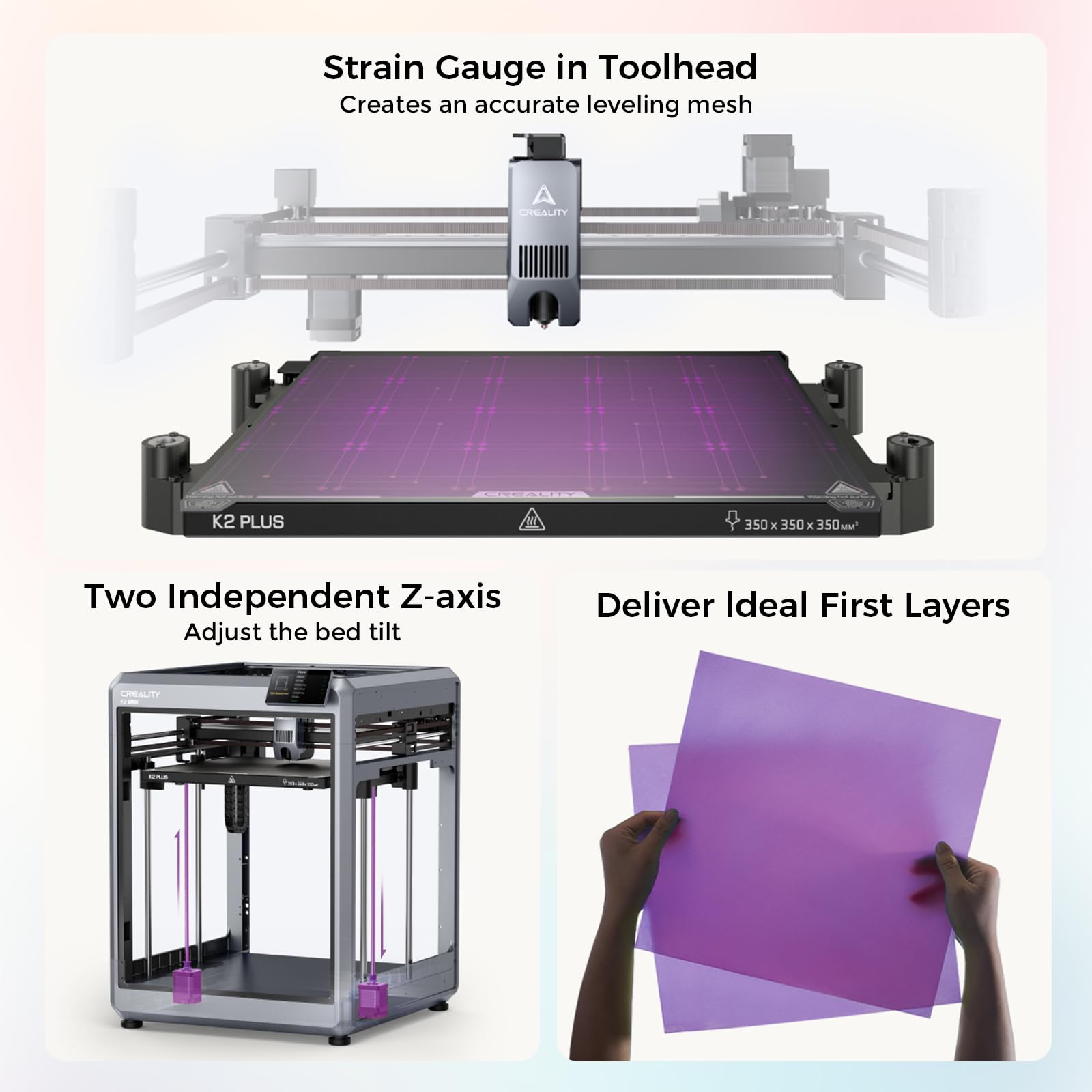 Creality Official K2 Combo(A) 3D Printer, Multi-Color Printing with CFS, 600mm/s High-Speed, AI Cameras, Full Auto-Leveling, Dual Z-Axis, 260x260x260mm Build Volume