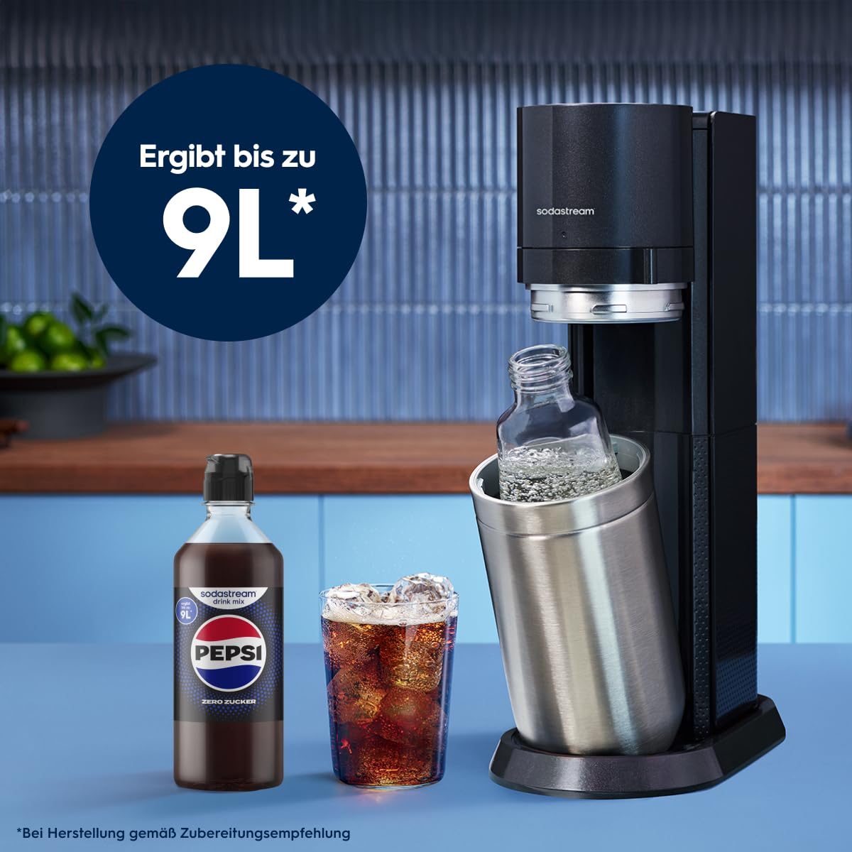 SodaStream Sirup 3x Pepsi Zero Zucker - 1x Flasche ergibt 9 Liter Fertiggetränk, Sekundenschnell zubereitet und immer frisch, 440 ml