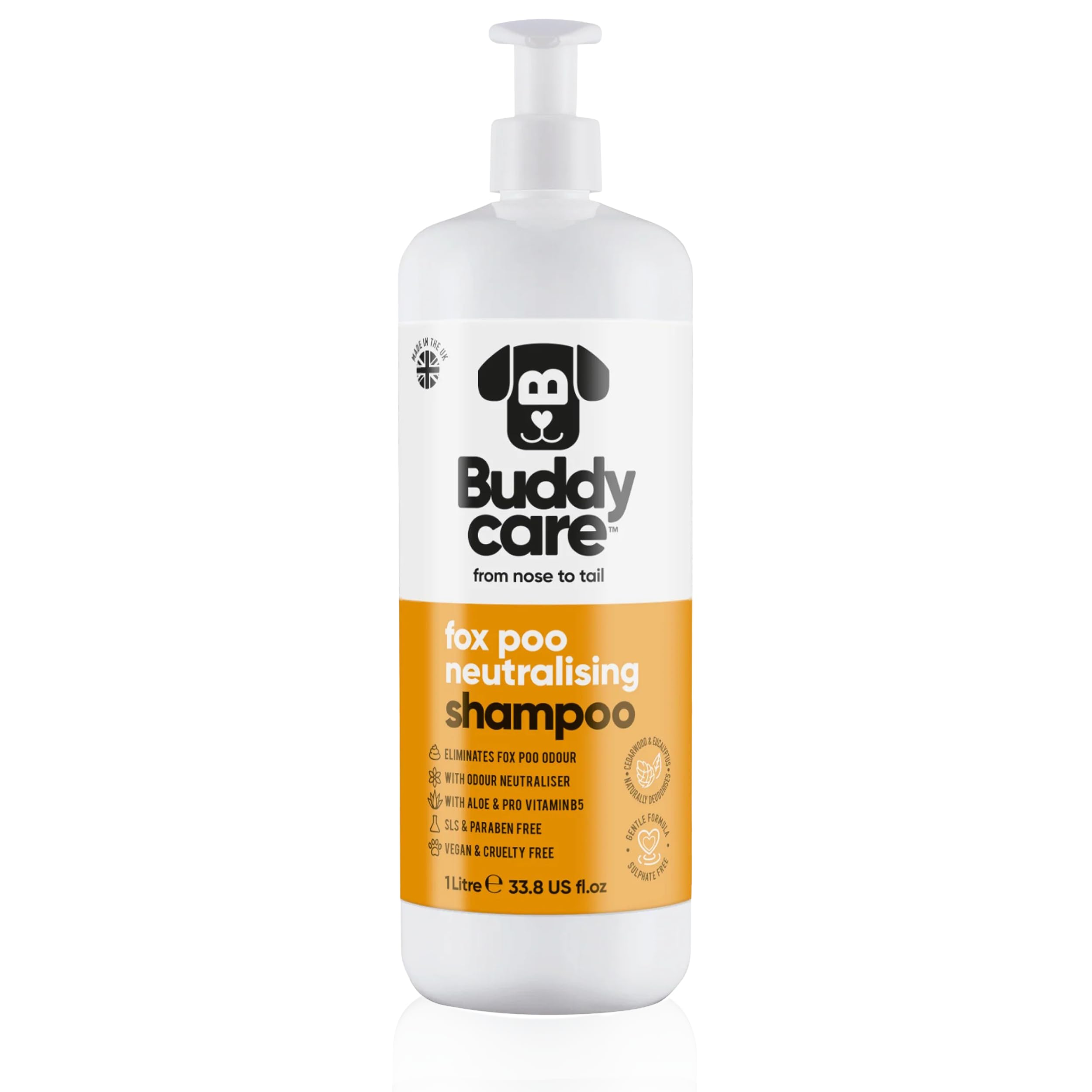 2in1 Hundeshampoo und Conditioner von Buddycare (500ml) - Praktisches Hundeshampoo langhaar und welpen Shampoo Mit Aloe Vera und Pro-Vitamin B5 Rückfettendes Shampoo Für Alle Hunderassen