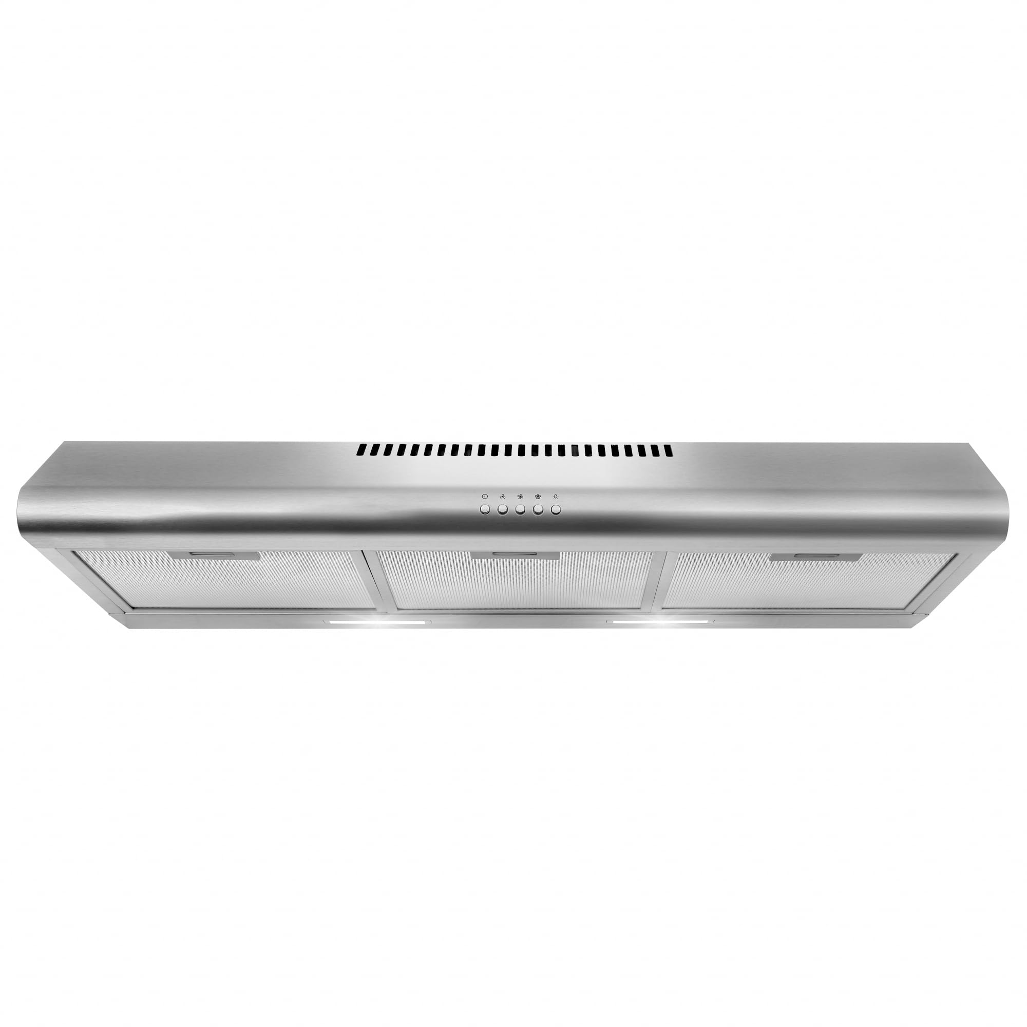 COSMO COS-5MU30 30 in. Delta Collection Ducted Under Cabinet Range Hood, Button Controls, Reusable Filters, LED Lights, Stainless Steel