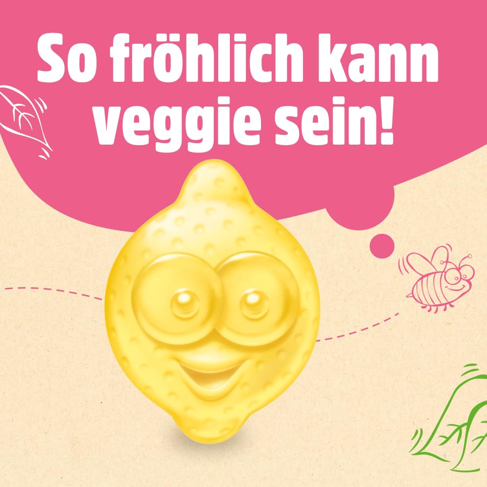 nimm2 Lachgummi Happies – 1 x 325 g – Fruchtgummis mit Fruchtsaft und Vitaminen – Süßigkeit in sechs Geschmacksrichtungen