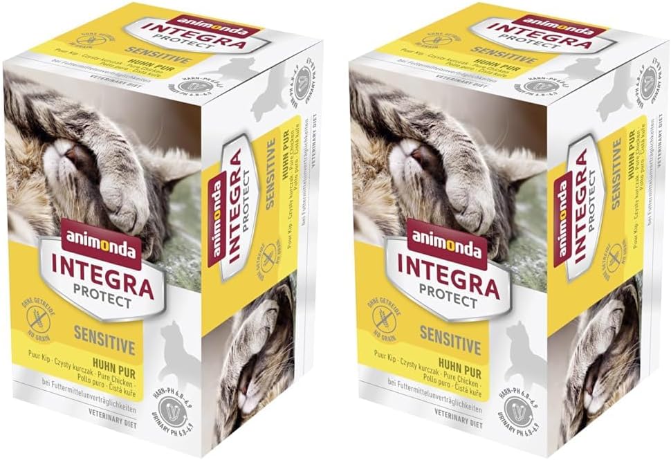 animonda INTEGRA PROTECT Sensitive Huhn Pur (16 x 100 g), Katzen Diätfutter bei Futtermittelallergie, sensitives Katzenfutter für allergische Katzen, Katzennassfutter ohne Getreide