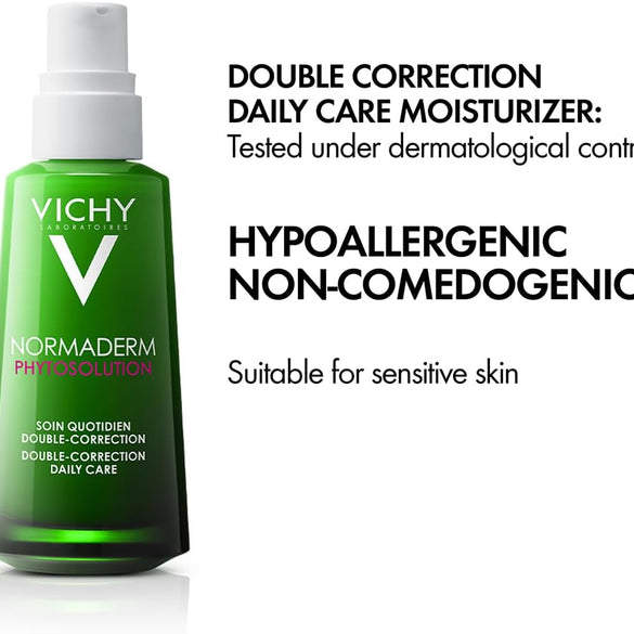 Vichy Normaderm Phytosolution Double Correction Daily Care Moisturiser for Oily & Acne Skin with Salicylic Acid 50ml