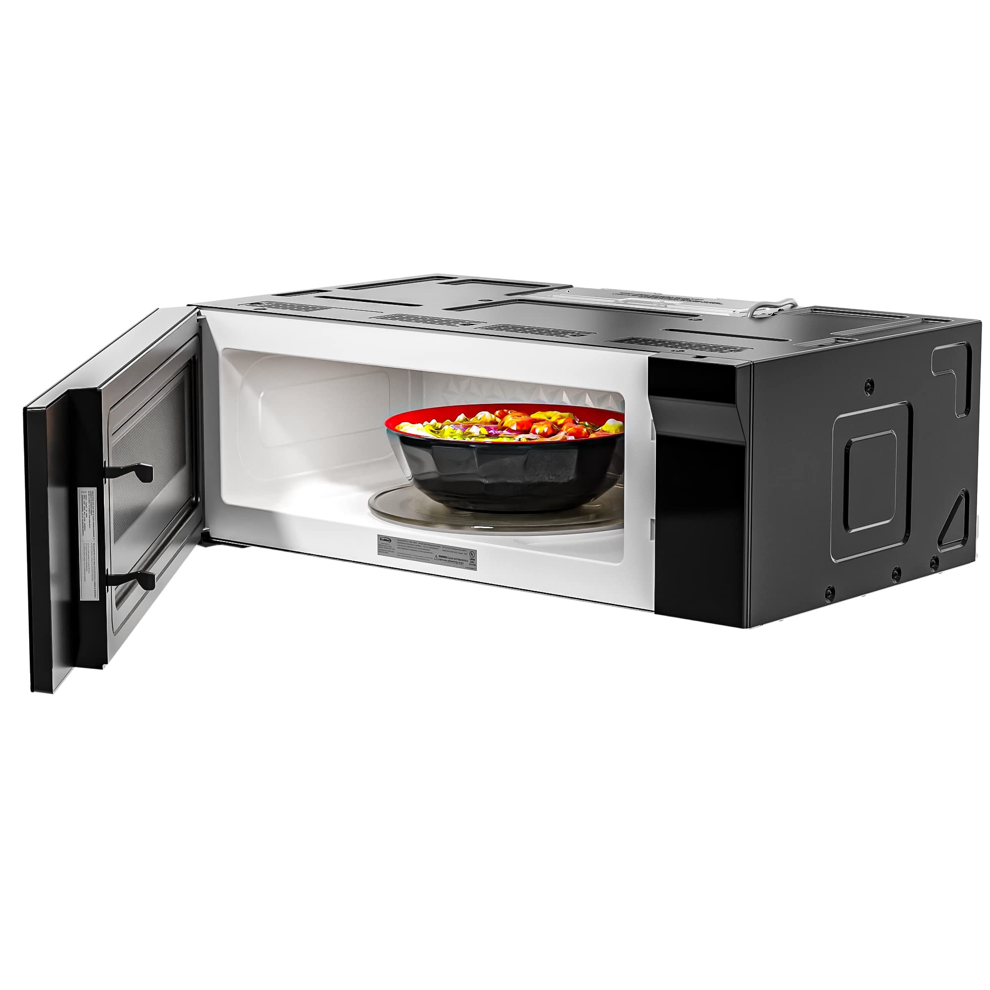 KoolMore Reserve Built-in Microwave Convection Oven with Air Fry, 3-in-1 Combo, Sensor Cook, Soft-Close Door, Stainless Steel, 24 in. / 1.6 cu. ft. with NEMA 5-20P Plug in Black