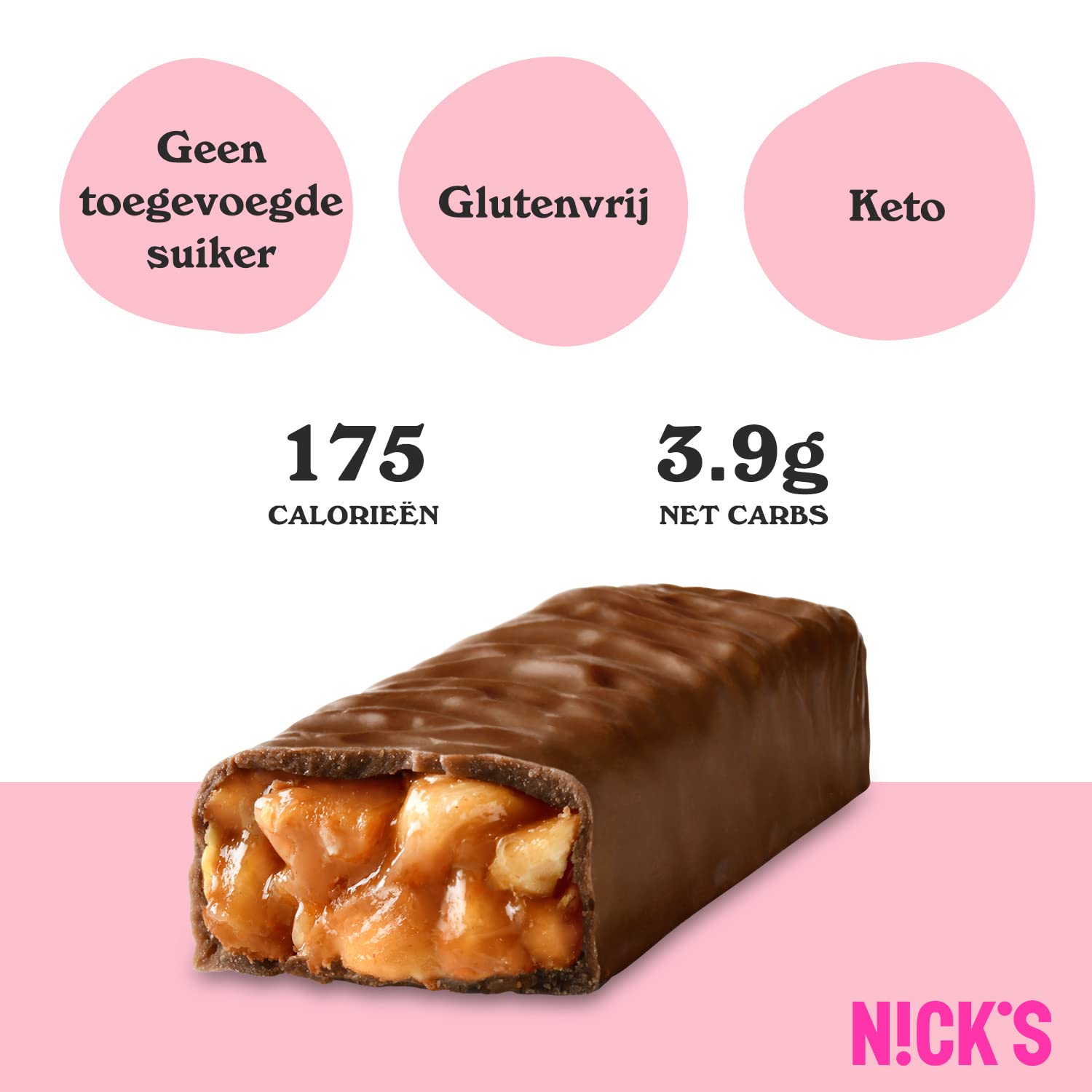NICKS Keto Riegel Coconut, Schokolade Kokos Snacks, 175 Kalorien, 2 Net carbs, ohne Zuckerzusatz, Glutenfrei, Low carb Süssigkeiten (15x40g)