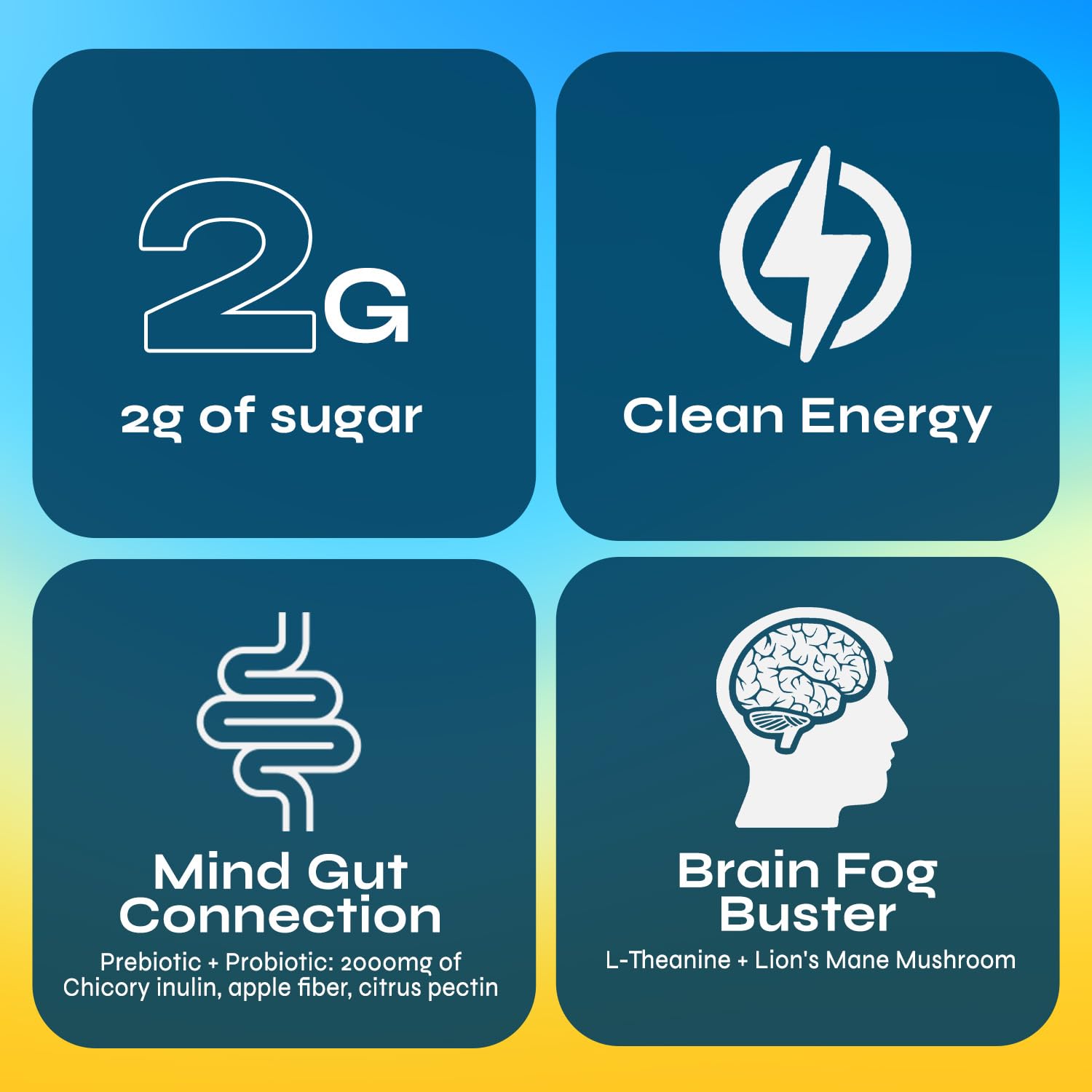 Yerba Magic – Yerba Mate Tea Instant Powder Super Drink with Nootropics, Prebiotics & Probiotics – Clean Energy, Mental Clarity & Gut Wellness | Low Sugar, Natural Caffeine – Peach Mango, 30 Servings
