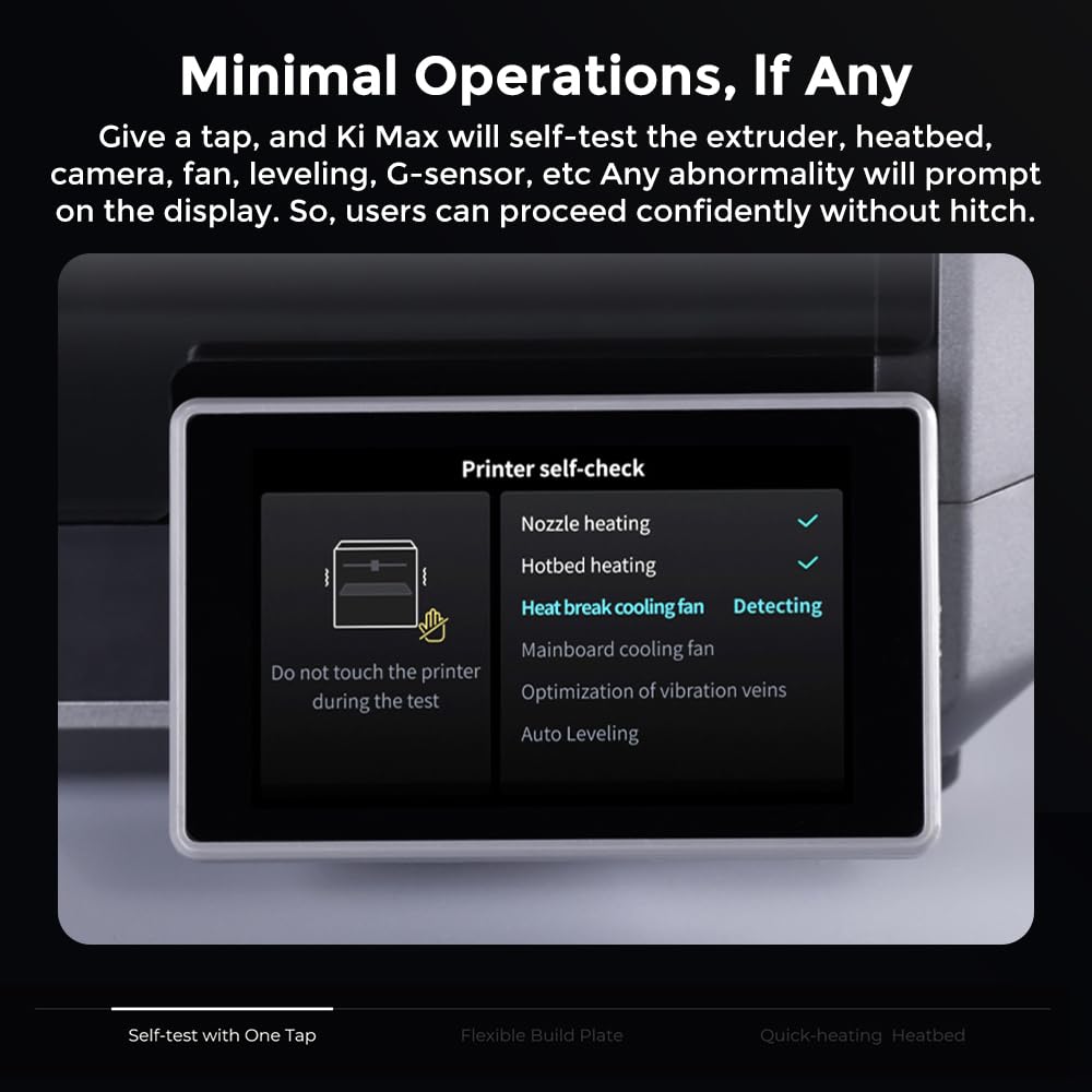 Creality K1C 3D Printer, 3D Printers with 600mm/s Fast Printing Speed, Support Carbon Fiber Filament 300℃ High-Temp Print, Auto Leveling and Clog-Free Direct Extruder 8.66x8.66x9.84 inch