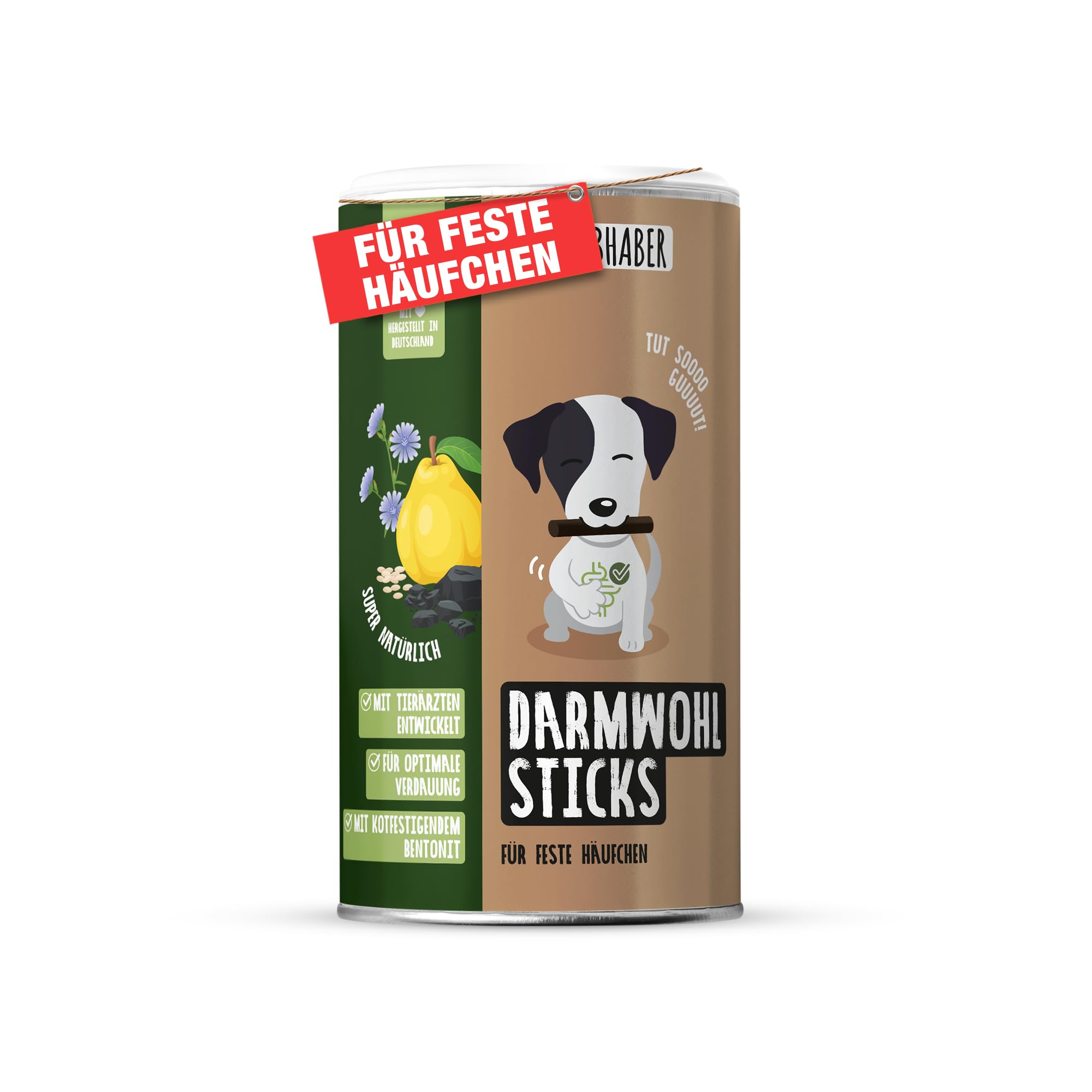 TIERLIEBHABER – Gras- & Kotfresser Drops bei Sodbrennen Hund mit Ulmenrinde für Hunde – Tierärztlich entwickelt – Hund Sodbrennen Drops angereichert mit Moor und Fenchel – 350 g mit ca. 160 Drops