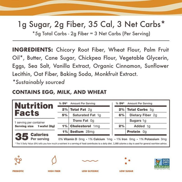 Rip Van Wafels Dutch Caramel Mini Stroopwafels, Low Carb Snacks, Non GMO Snack, Keto Friendly, Office Snacks, Low Calorie Snack, Low Sugar, 32 Pack