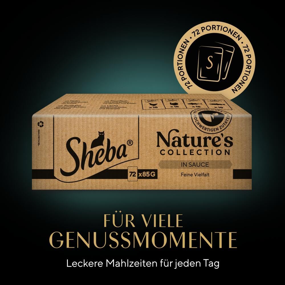 Sheba Selection Katzen Nassfutter im Portionsbeutel Geflügel Variation in Sauce Multipack 120x85g