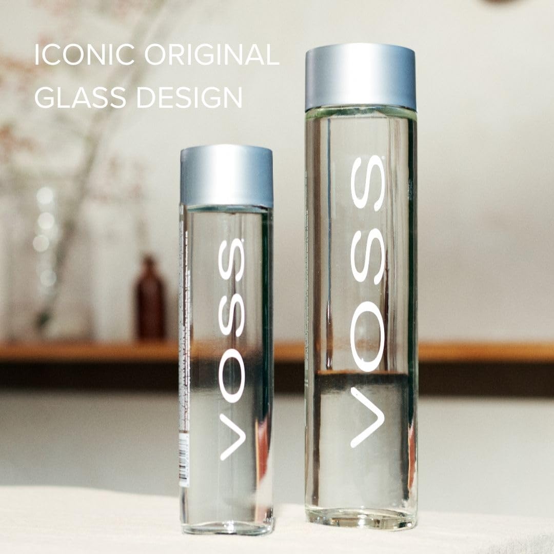 Voss STILL Gletscher Wasser in Glasflasche 0,8 Liter