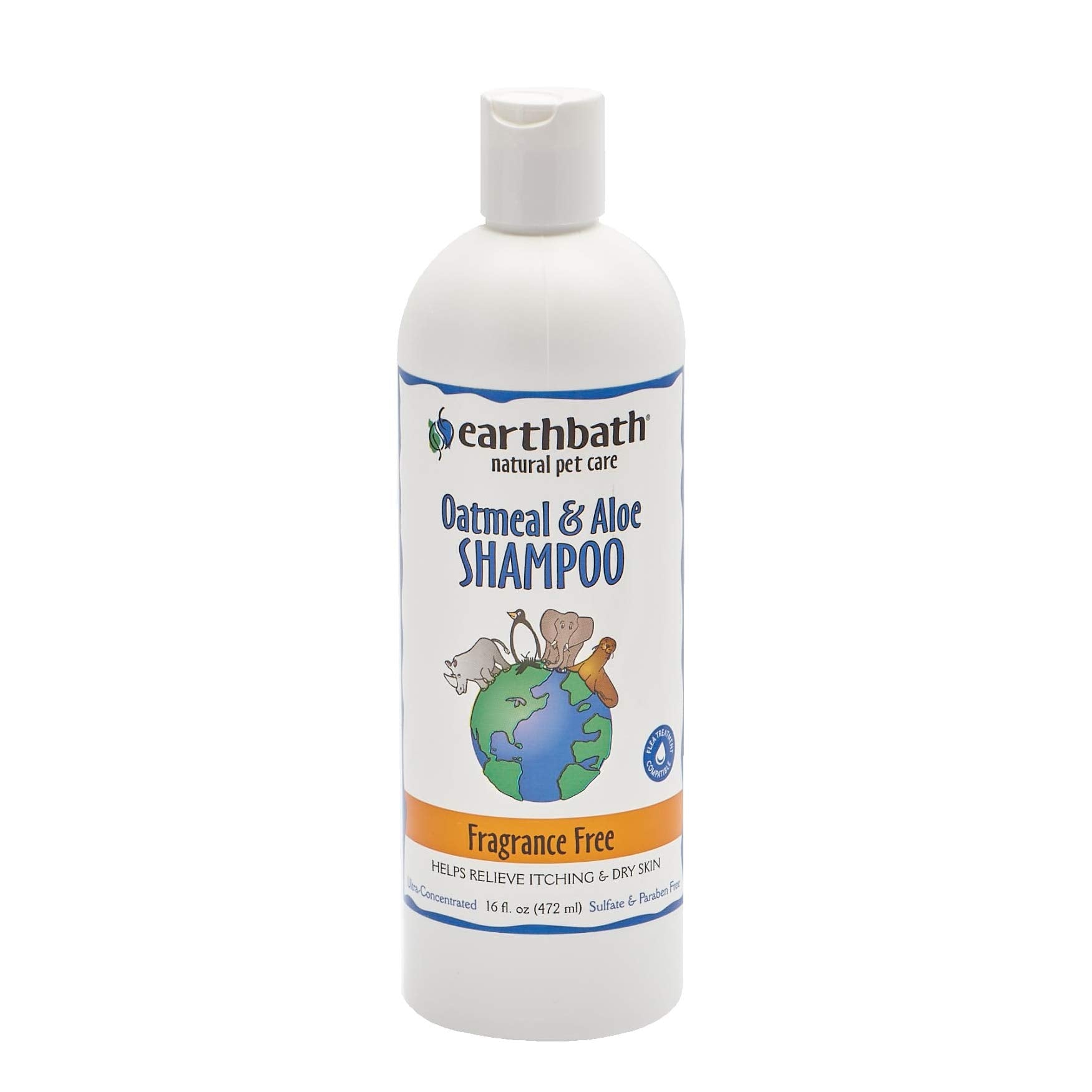 Earthbath Shampoo Duft Frei Hund, 472 ml, Hafermehl und Aloe