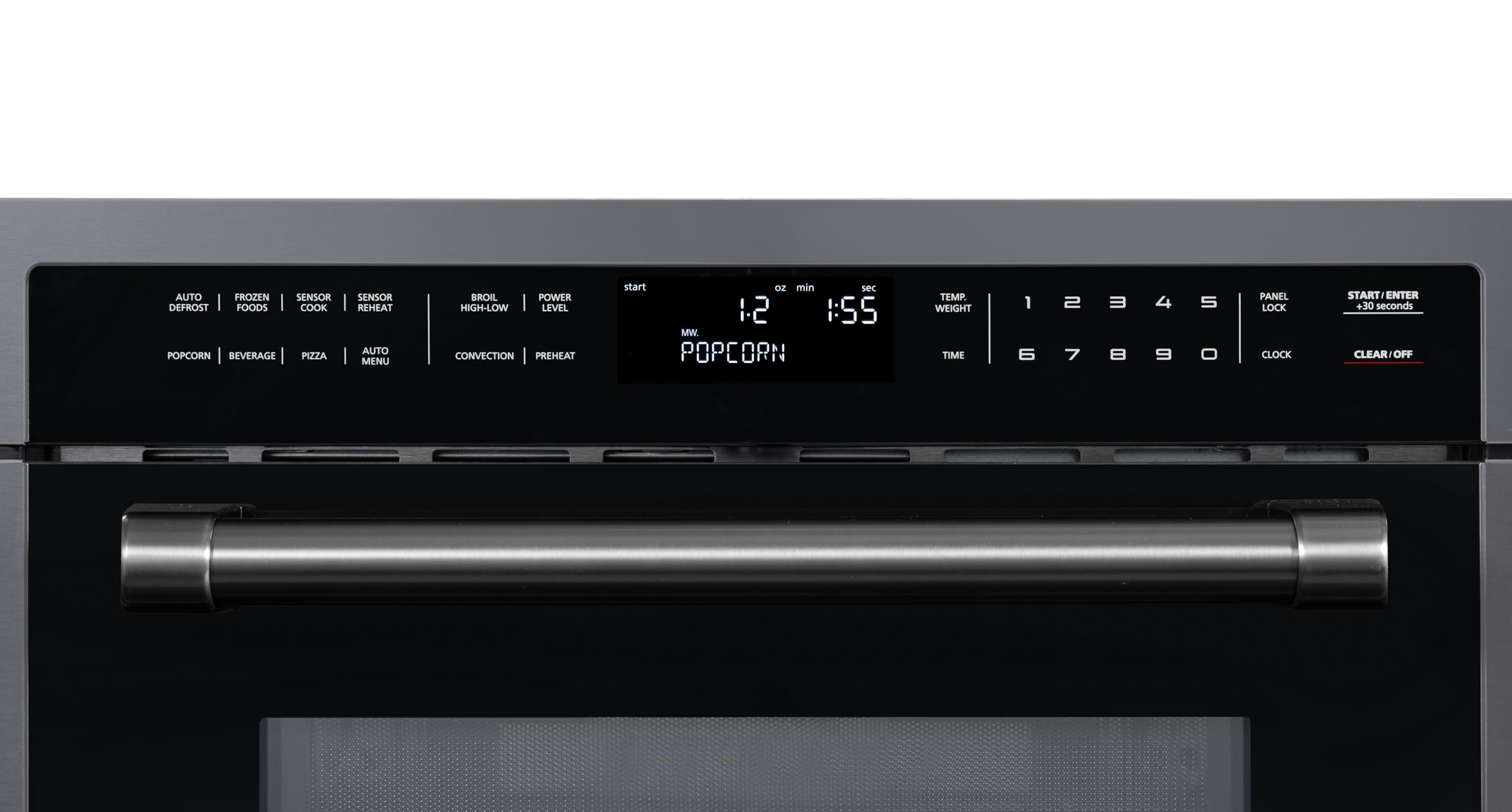 KoolMore Reserve Built-in Microwave Convection Oven with Air Fry, 3-in-1 Combo, Sensor Cook, Soft-Close Door, Stainless Steel, 24 in. / 1.6 cu. ft. with NEMA 5-20P Plug in Black