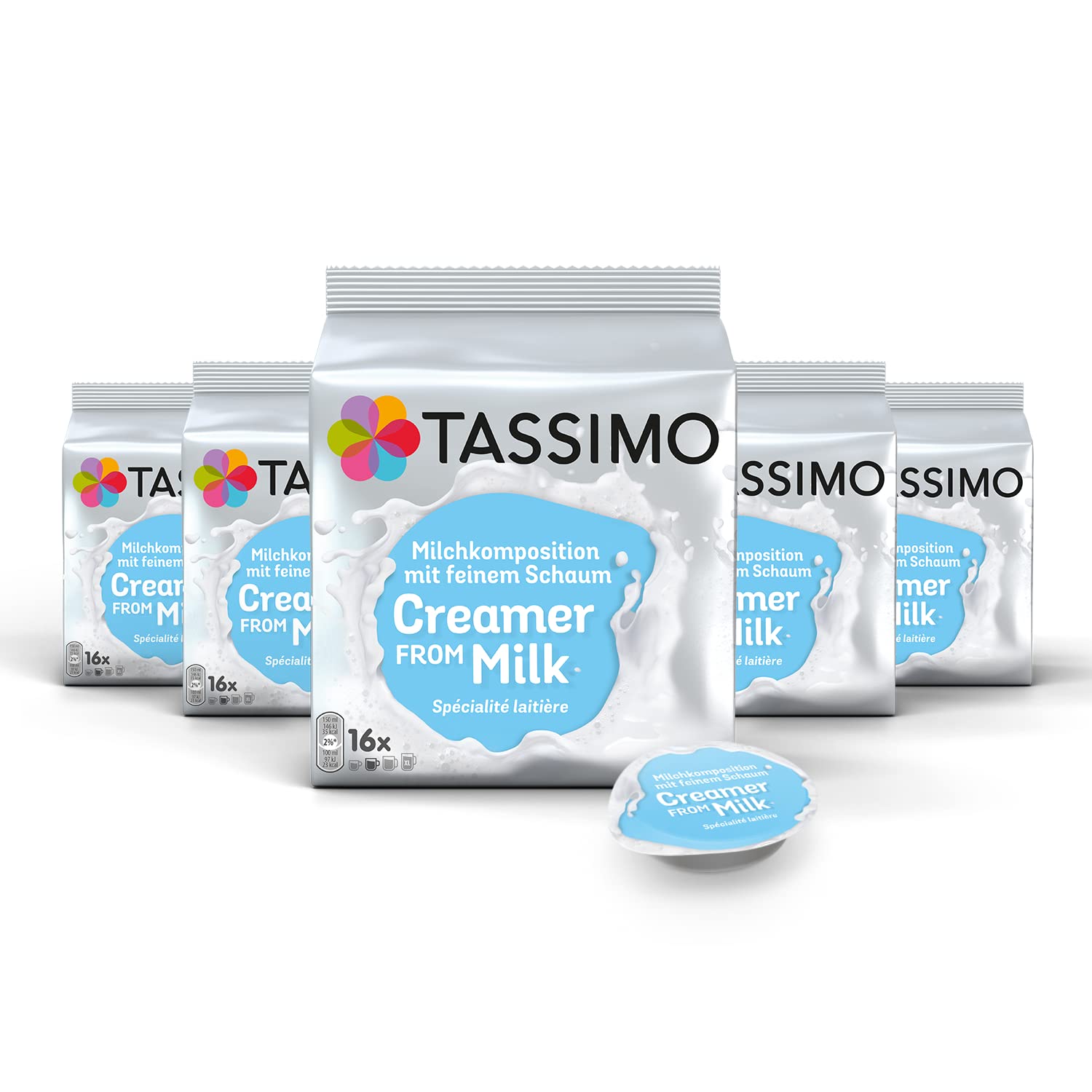 Tassimo Kapseln Milchkomposition, 5 x 16 Pads, 80 Milchkapseln