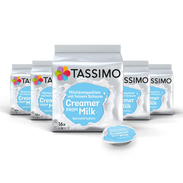 Tassimo Kapseln Milchkomposition, 5 x 16 Pads, 80 Milchkapseln