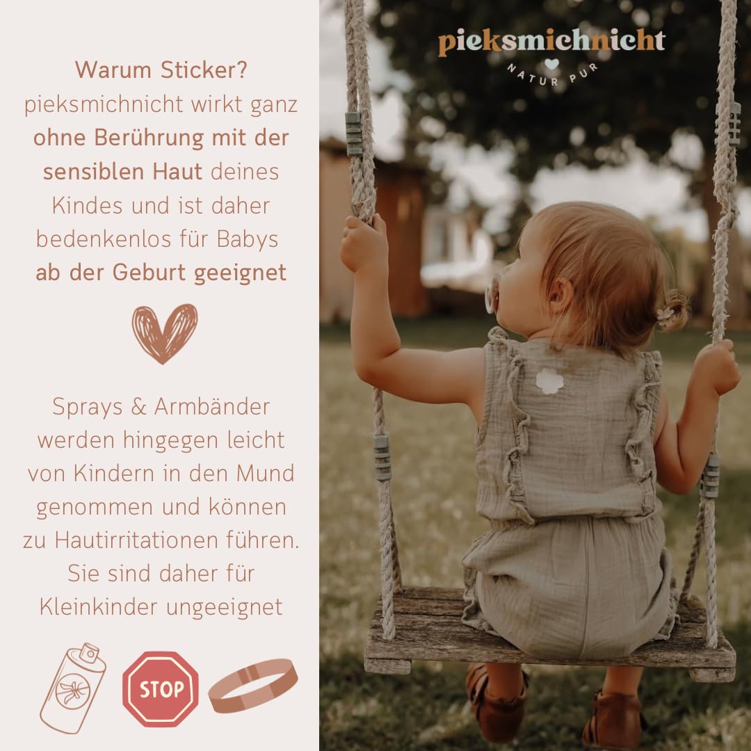 Pflanzliche Anti-Mücken-Aufkleber für Babys und Kinder Mückenschutz Insektenschutz Mückensticker Patches Pflaster DEET frei (Cool Kids Club)