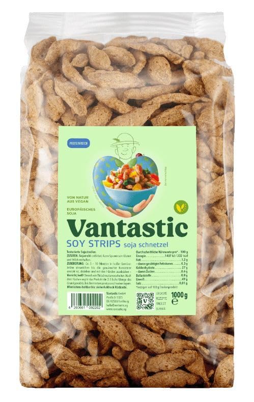 Vantastic Foods Soja Schnetzel Fleischersatz Sojafleisch, 1kg