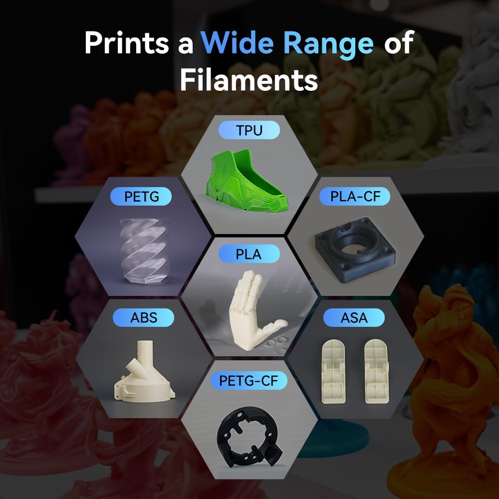 FLASHFORGE AD5X Multi-Material 3D Printer 4-Color Printing, 600mm/s Speed 1-Click Print with DIY IFS Creations, Full-Auto Calibration & Filament Backup, AD5X- Multi-Color Productivity Booster