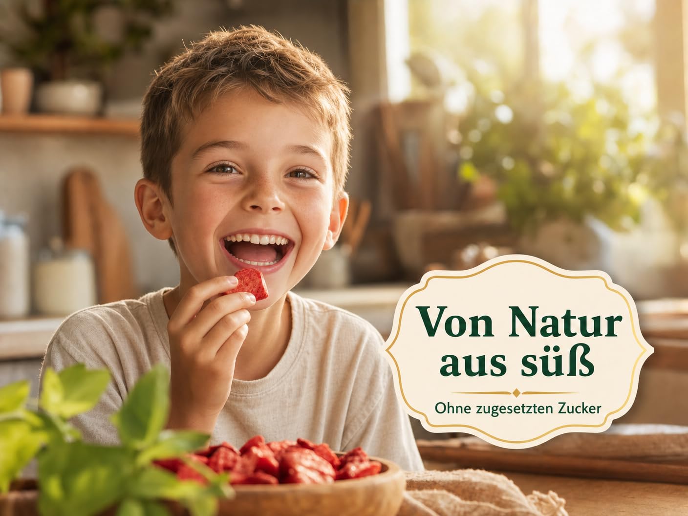 EWL Naturprodukte Erdbeeren gefriergetrocknet 400g, im bruchsicheren Eimer, gefriergetrocknete Erdbeeren in Deutschland abgefüllt, vegan und natürlich lecker
