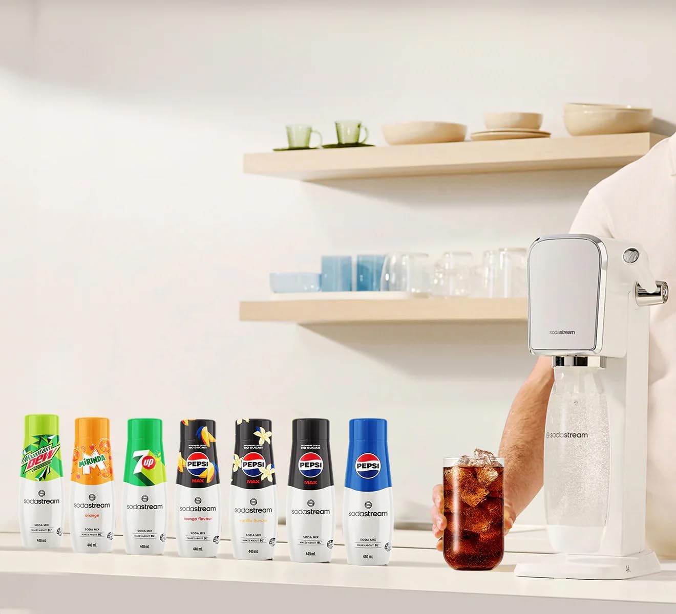 SodaStream Sirup 3x Pepsi Zero Zucker - 1x Flasche ergibt 9 Liter Fertiggetränk, Sekundenschnell zubereitet und immer frisch, 440 ml