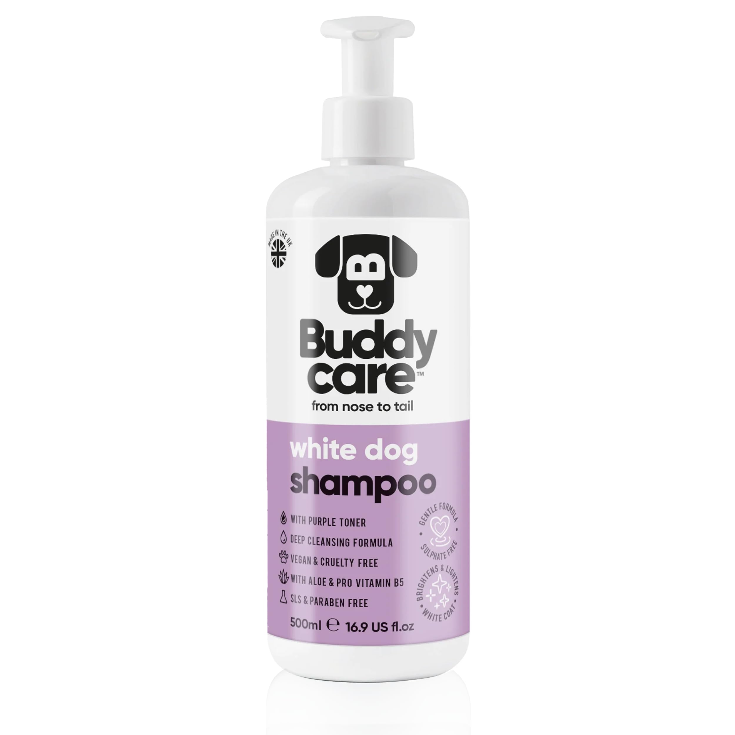 2in1 Hundeshampoo und Conditioner von Buddycare (500ml) - Praktisches Hundeshampoo langhaar und welpen Shampoo Mit Aloe Vera und Pro-Vitamin B5 Rückfettendes Shampoo Für Alle Hunderassen