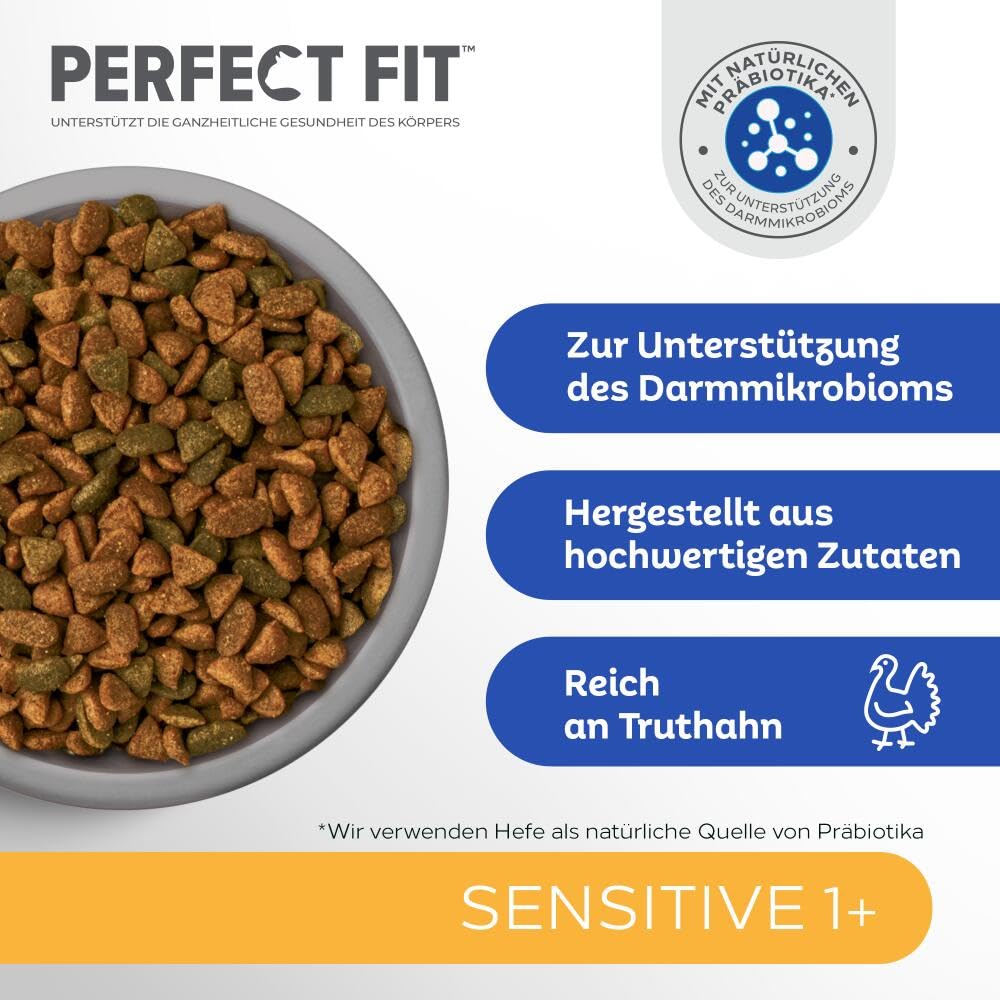PERFECT FIT Adult Trockenfutter für erwachsene, sensitive Katzen ab 1 Jahr - Truthahn, 7 kg (1 Beutel)