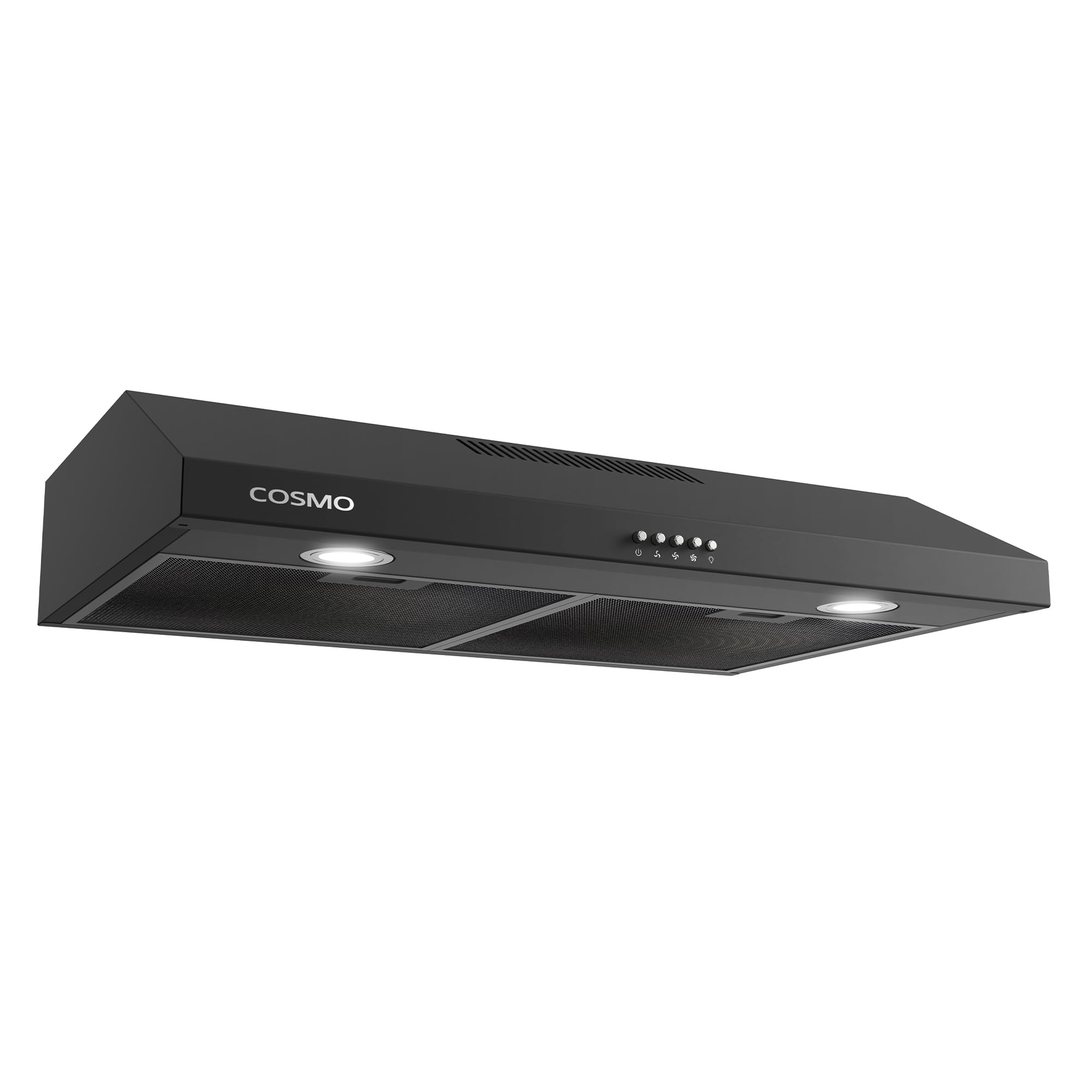 COSMO COS-5MU30 30 in. Delta Collection Ducted Under Cabinet Range Hood, Button Controls, Reusable Filters, LED Lights, Stainless Steel