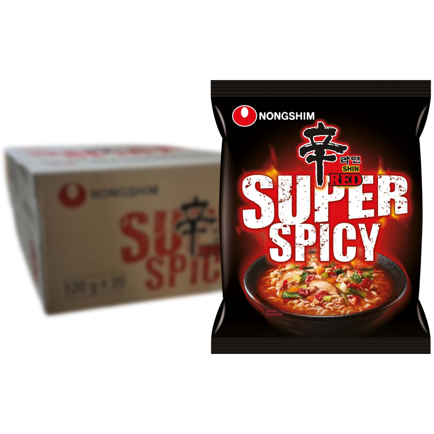 Nongshim - Instant Nudeln Shin Ramyun - Multipack (20 X 120 GR) - Produktdesign kann abweichen