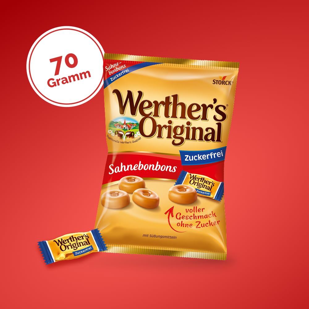 Werther's Original Bonbons, zuckerfrei, 70 g Beutel