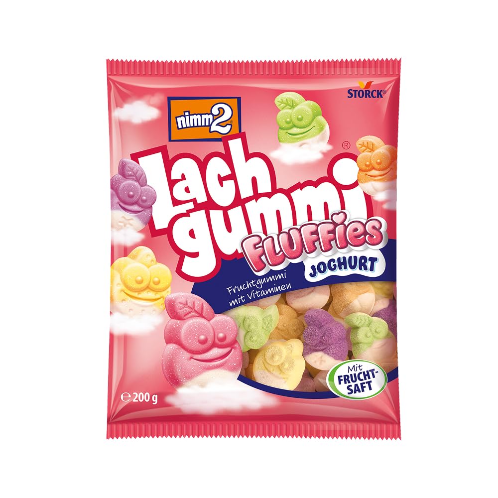 nimm2 Lachgummi Happies – 1 x 325 g – Fruchtgummis mit Fruchtsaft und Vitaminen – Süßigkeit in sechs Geschmacksrichtungen