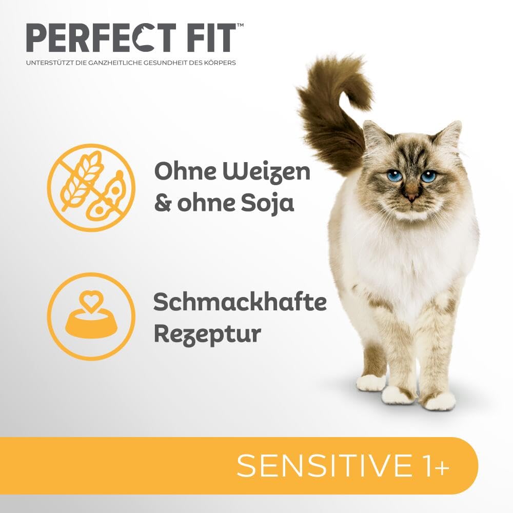 PERFECT FIT Adult Trockenfutter für erwachsene, sensitive Katzen ab 1 Jahr - Truthahn, 7 kg (1 Beutel)