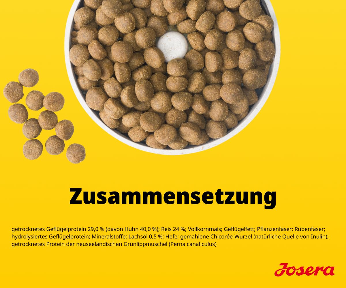 JOSERA Adult Large Optiness Lamm & Reis (1 x 12,5 kg) | Premium Trockenfutter für ausgewachsene Hunde | eiweißreduziert | weizenfrei | wertvolle Fettsäuren | XL-Kroketten gegen Schlingen
