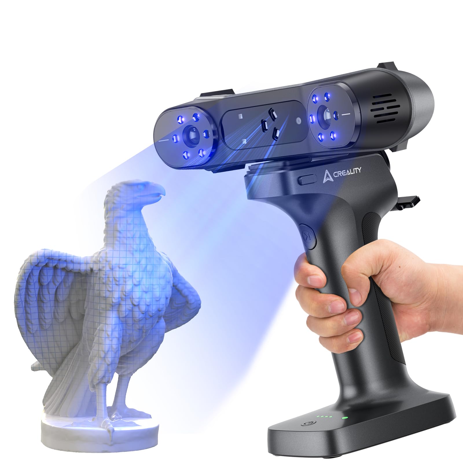 Creality Sermoon S1 3D Scanner, High-Precision 0.02mm Metrology-Grade 3D Scanner for 3D Printing with Blue/IR Laser, Exclusive Single-line Deep Hole scanning Technology, Wireless Support