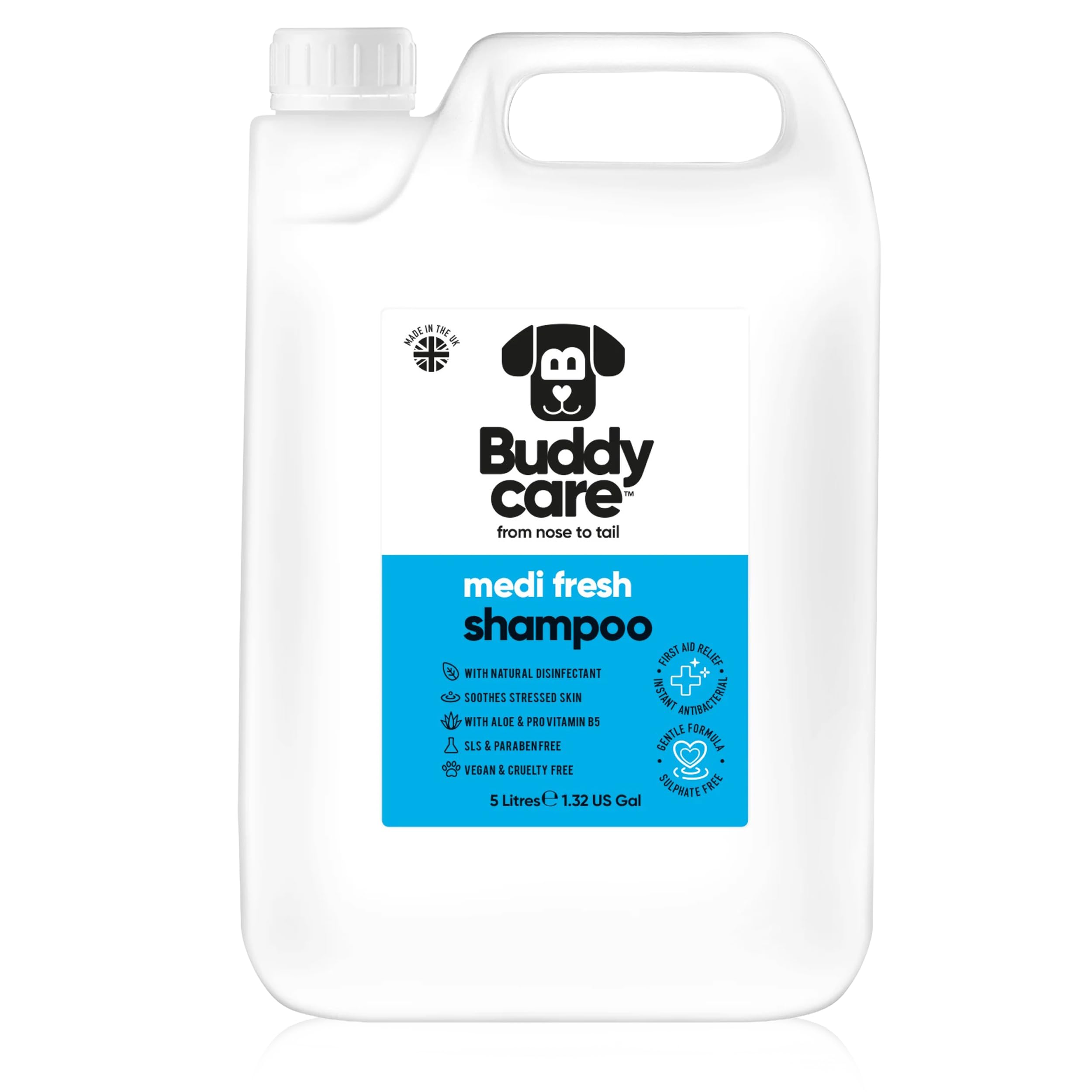 2in1 Hundeshampoo und Conditioner von Buddycare (500ml) - Praktisches Hundeshampoo langhaar und welpen Shampoo Mit Aloe Vera und Pro-Vitamin B5 Rückfettendes Shampoo Für Alle Hunderassen