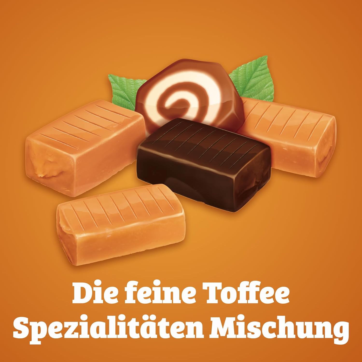 Schoko Toffees – 1 x 325 g – softe Toffee Kaubonbons mit feinherbem Schokoladenüberzug (30%) – Einzeln verpackte Süßigkeiten