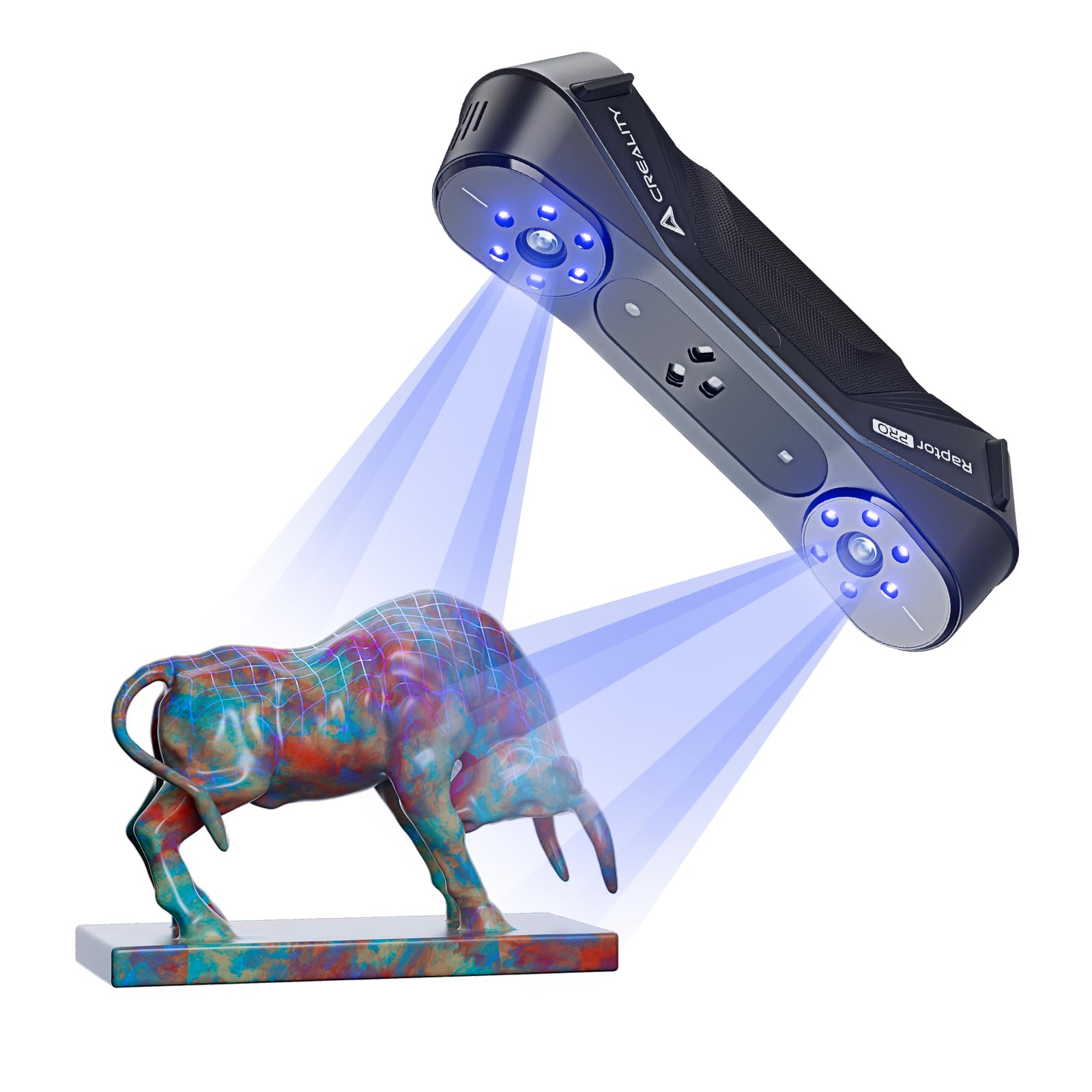 Creality 3D Scanner CR-Scan Ferret Pro for 3D Printing, Upgrade Handheld Scanner with Wireless Scanning Anti-Shake Tracking, Fast Full-Color Scan, 0.1mm Accuracy for iOS/Android Phone PC Win 10/11