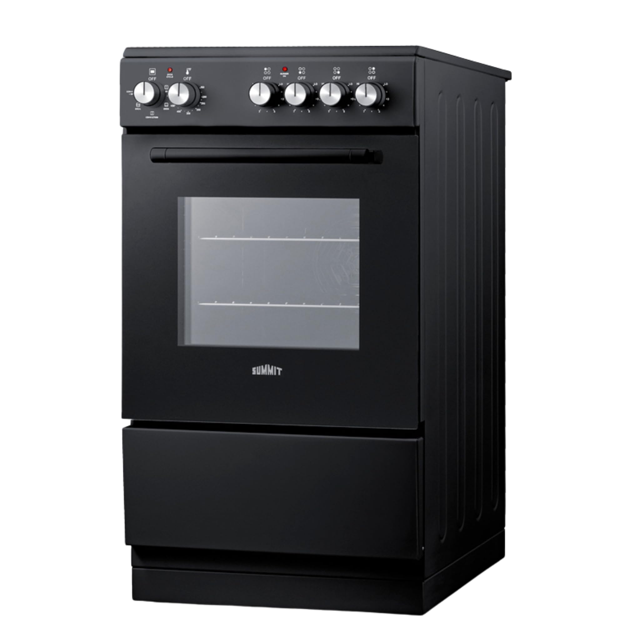 Summit 24” Electric Smooth Top Range, Large 2.44 cu.ft. oven. ADA Compliant, White- REXT24W