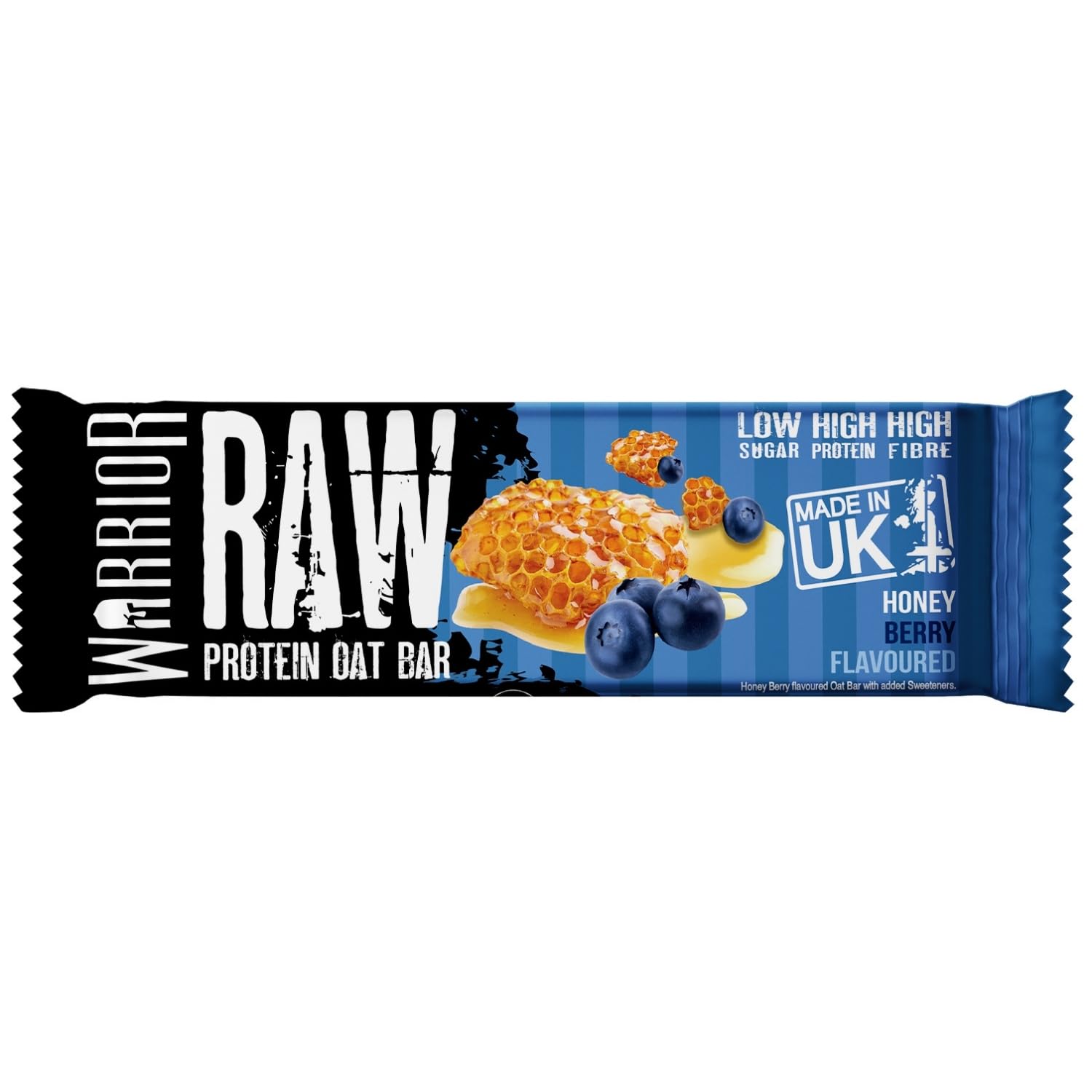 Warrior Raw Proteinriegel 12 x 75 g – Ballaststoffreicher Haferriegel mit Protein, High Protein Snack ohne Zucker, Natürlicher Haferflocken Riegel mit Präbiotika – Schoko-Brownie