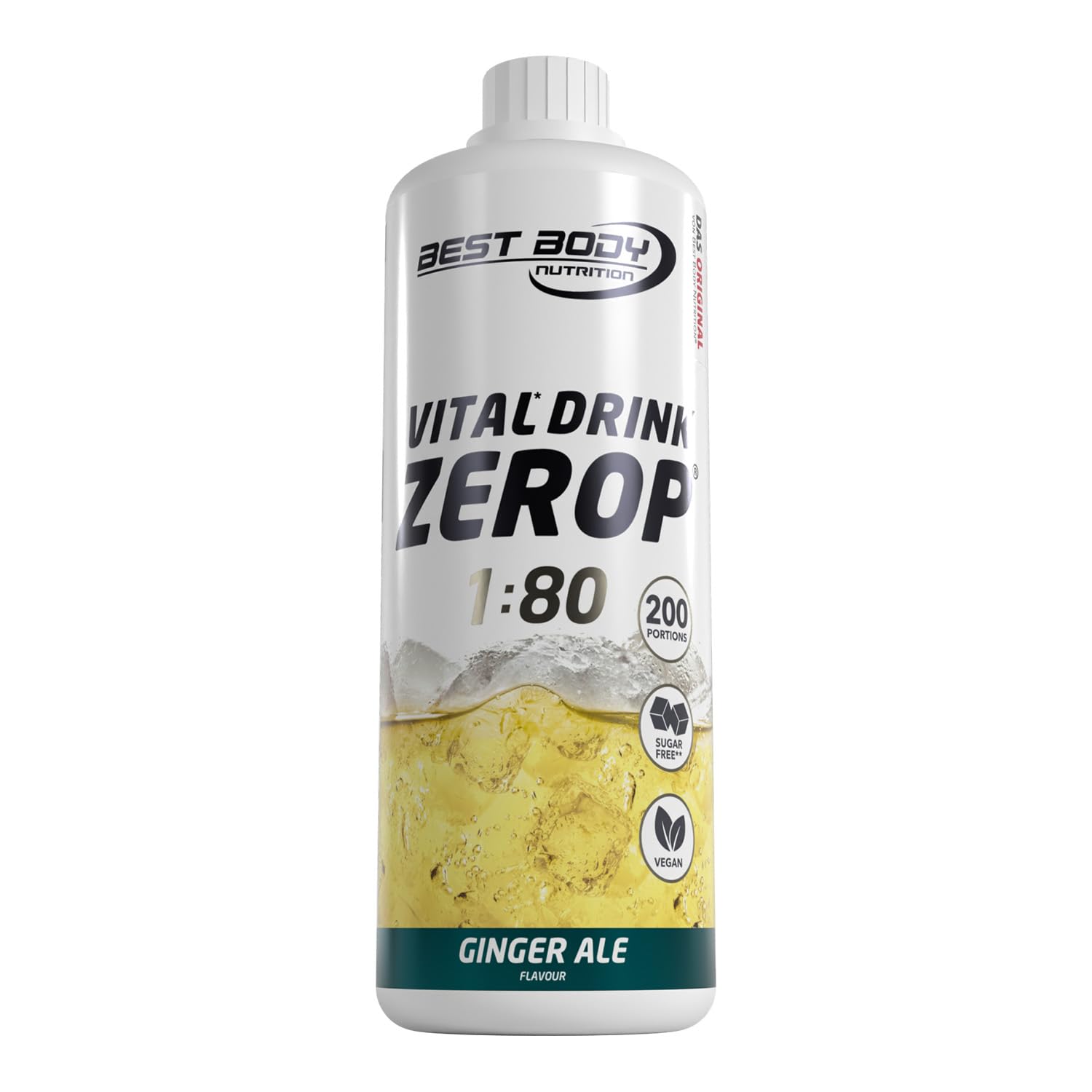 Best Body Nutrition ZEROP Vital Zuckerfreies Getränkekonzentrat Sirup Kirsche Ohne Aspartam 1 L ergibt 80 L Getränk Fitness Drink mit Vitaminen B1 B6 Niacin Kalorienarm Wassersprudler