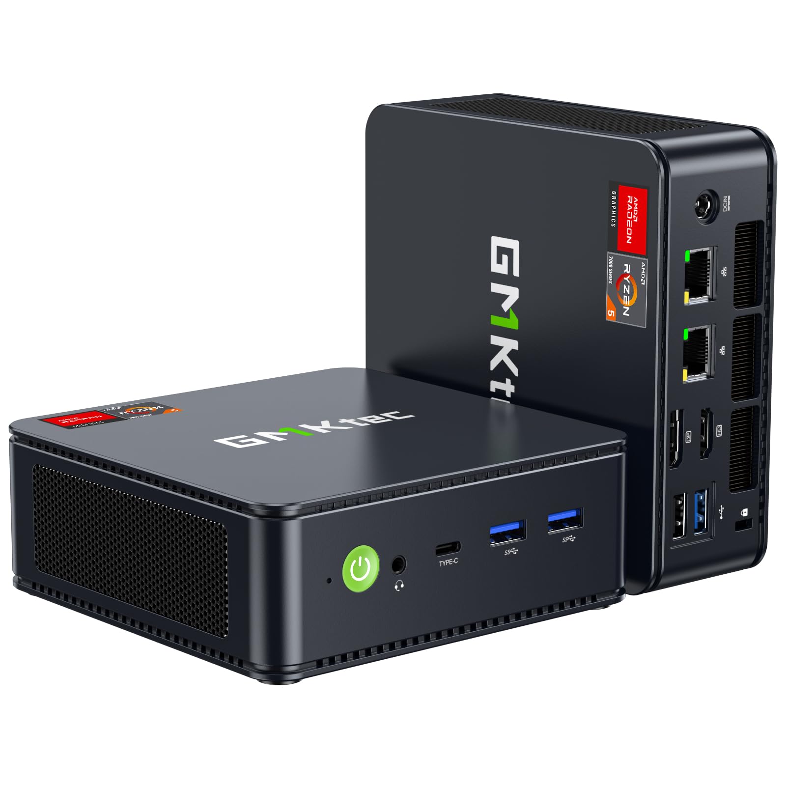 GMKtec Gaming Mini PC Ryzen 7640HS (Beats 6800H/6800U) 16GB DDR5 512GB NVMe SSD Dual NIC LAN 2.5GbE /WiFi 6E BT5.2 /USB4 Desktop Computers Office Home M6 Ultra