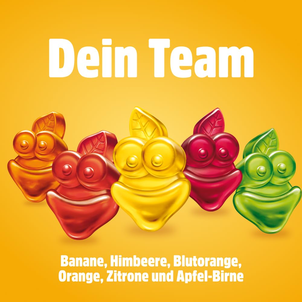 nimm2 Lachgummi Happies – 1 x 325 g – Fruchtgummis mit Fruchtsaft und Vitaminen – Süßigkeit in sechs Geschmacksrichtungen