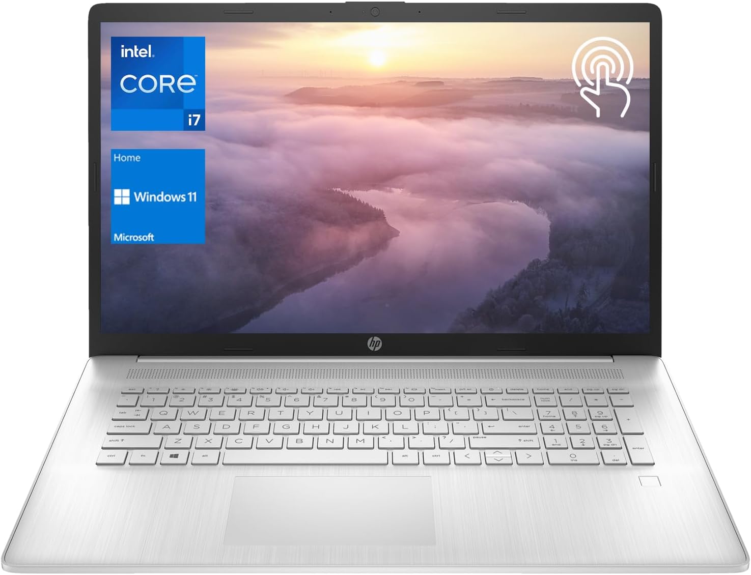 HP Essential 17t Business Laptop, 17.3" HD+ Touchscreen Display, Intel Core i7-1355U (> R5 7430U) High-Performance Tier Processor, 32GB RAM, 1TB SSD, HDMI, Fingerprint Reader, Wi-Fi 6, Windows 11 Home