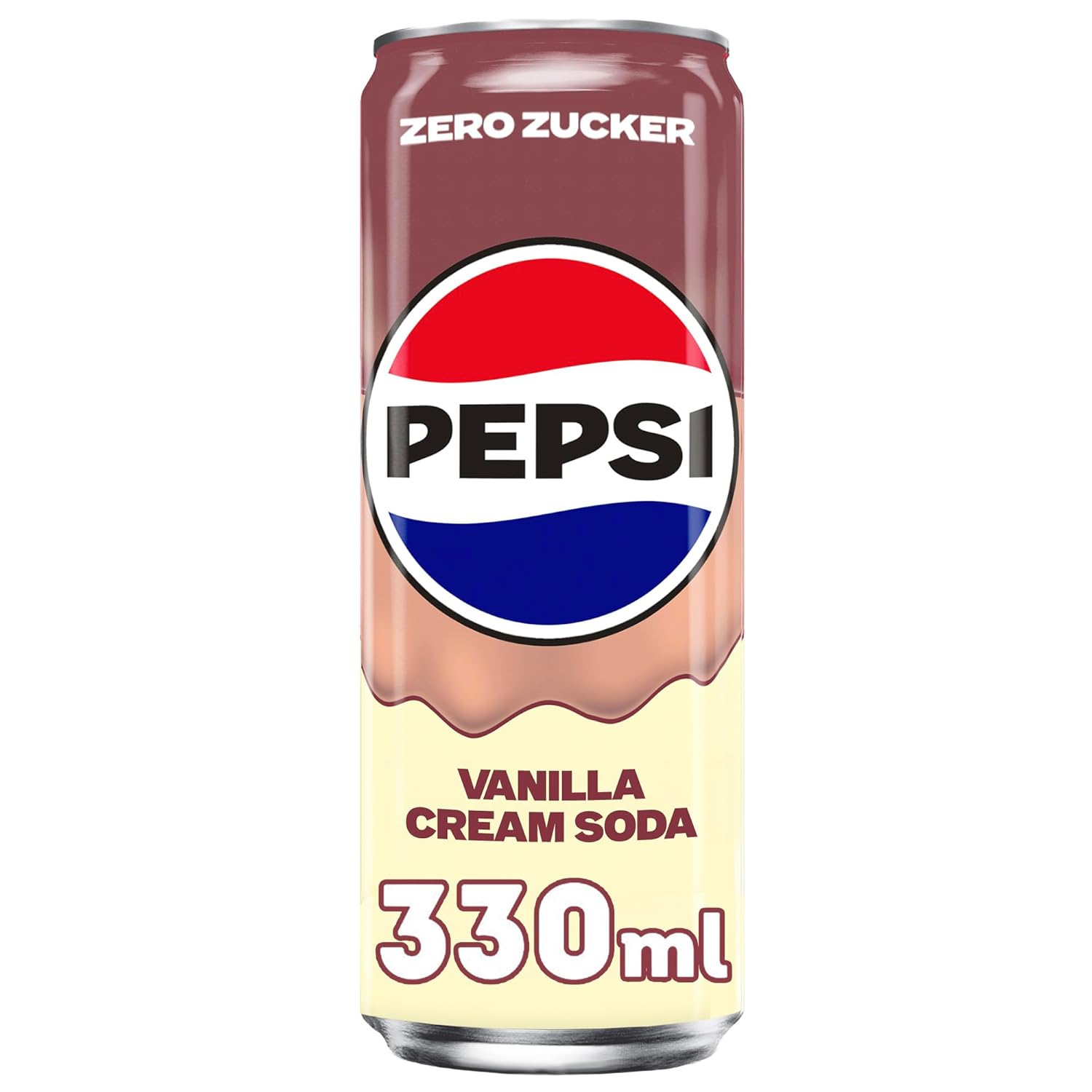 Pepsi Zero Zucker Vanilla Cream Soda Geschmack in der Dose, Einweg (24 x 0,33l)