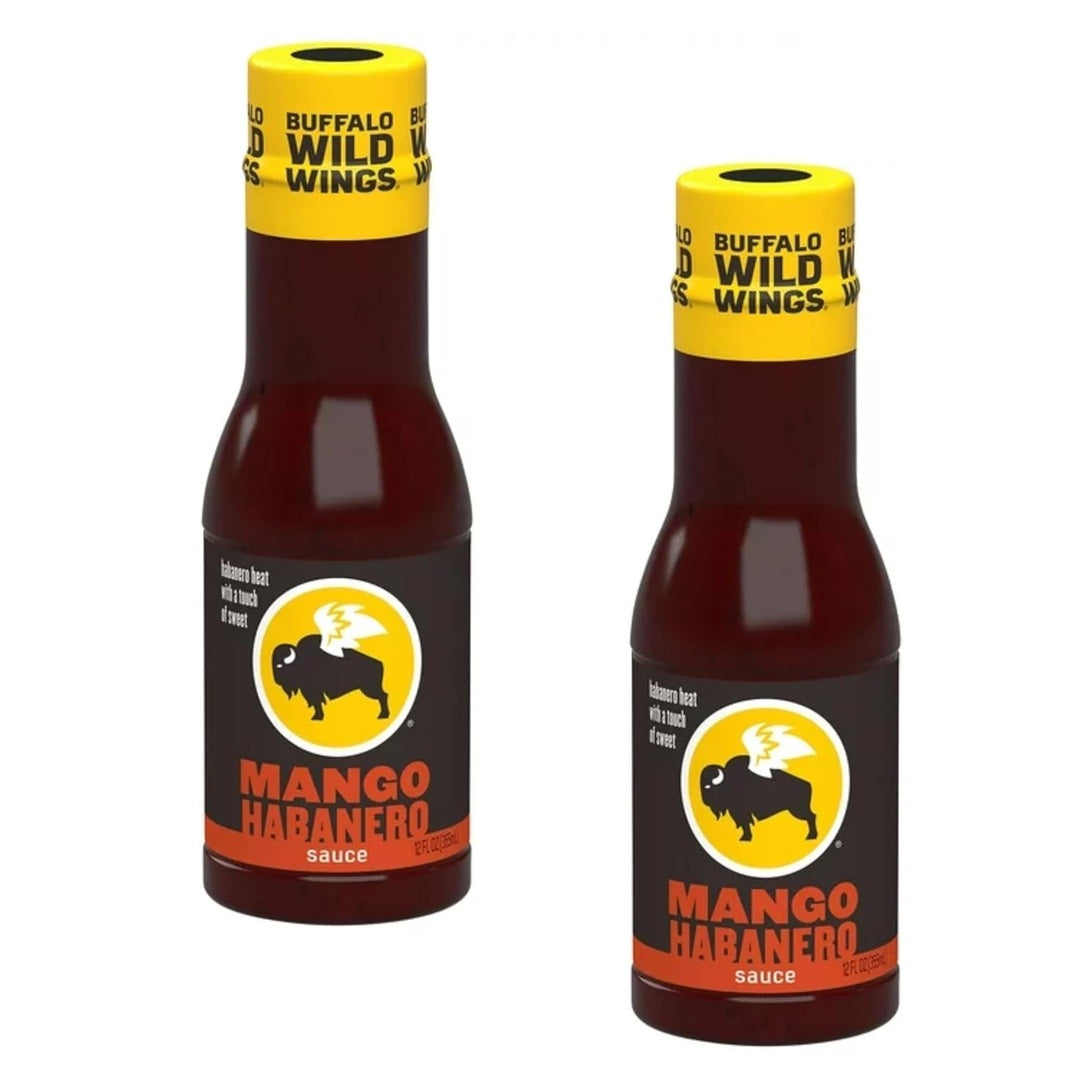 Buffalo Wild Wings Mango Habanero Sauce - Pack of 2 - Elevate your Sauce Game - Feel the Burn with Mango Habanero - Two Sensations One Bottle