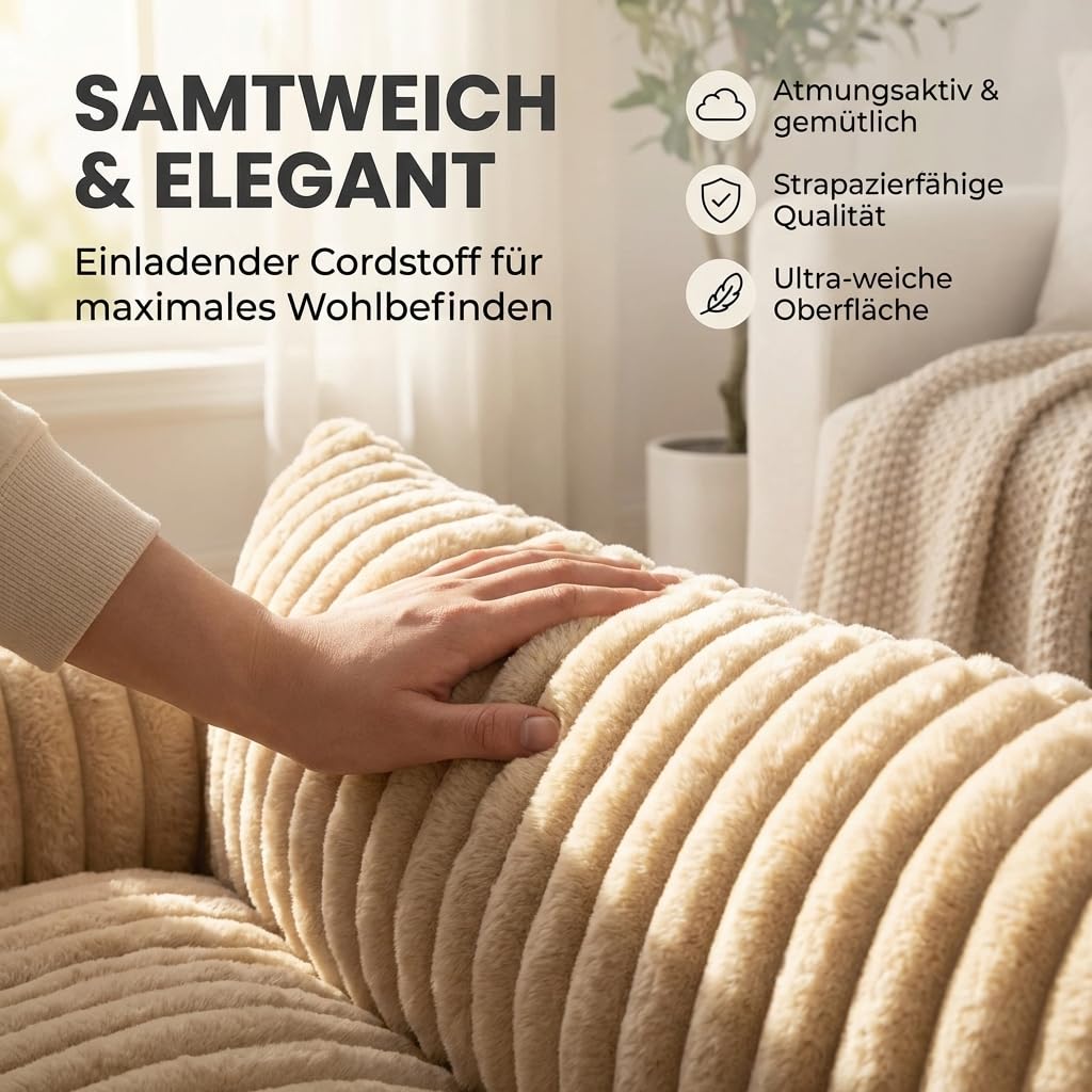 Katzensofa Chaffar | Katzenbett Hundebett Hundesofa | Orthopädische Matratze | Moderner Stil | Cord-Design Größen (Lichtgrau, M (80cm))