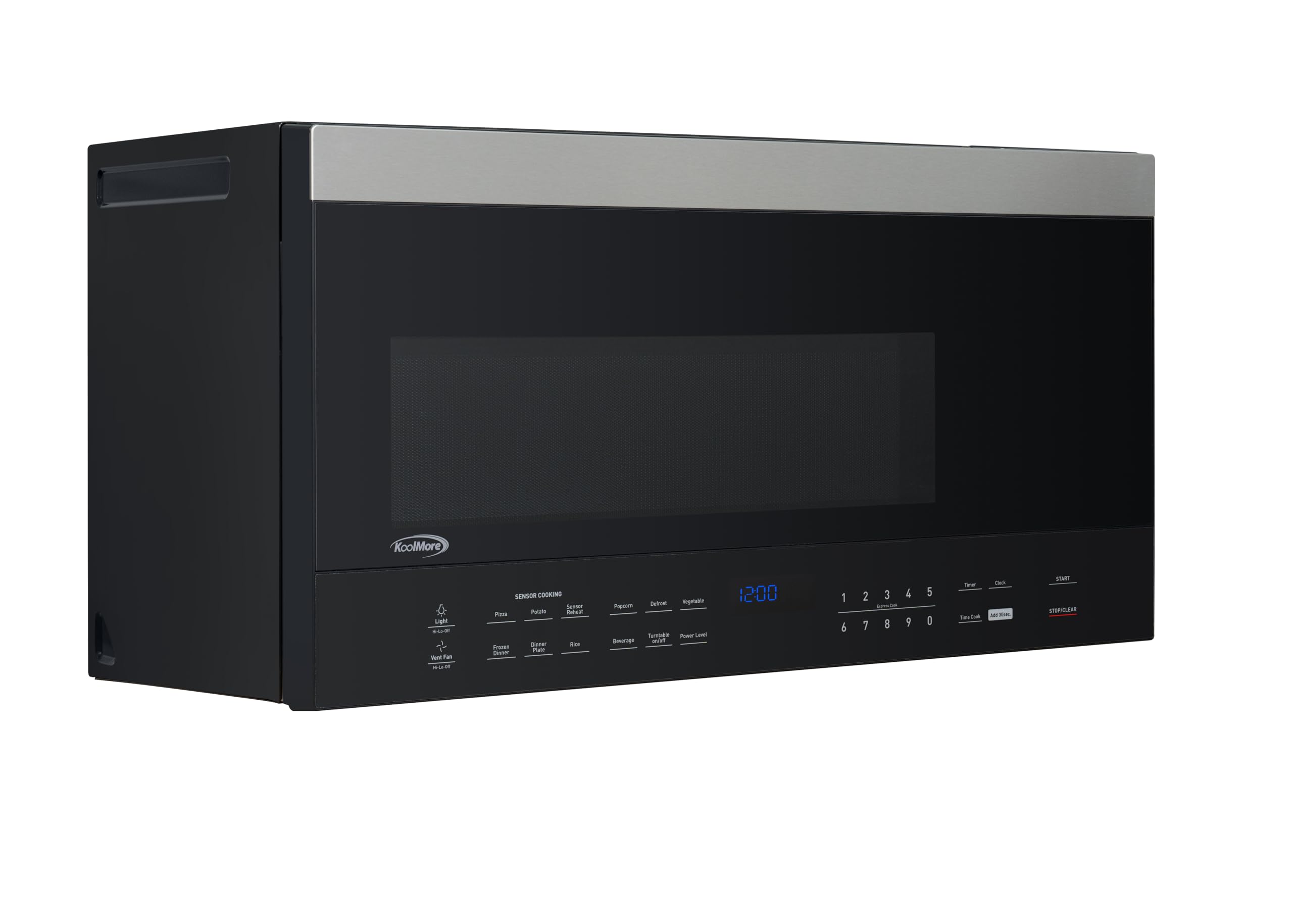KoolMore Reserve Built-in Microwave Convection Oven with Air Fry, 3-in-1 Combo, Sensor Cook, Soft-Close Door, Stainless Steel, 24 in. / 1.6 cu. ft. with NEMA 5-20P Plug in Black