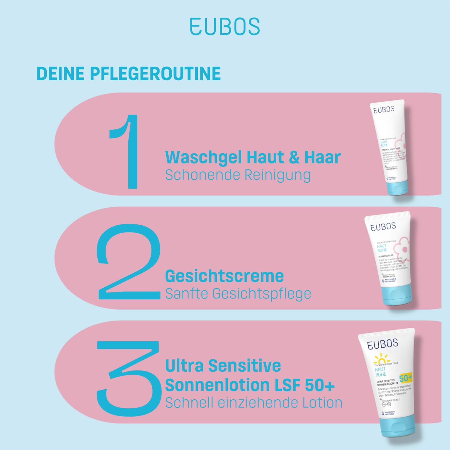 EUBOS Kinder Haut Ruhe Lotion, 125 ml Lotion